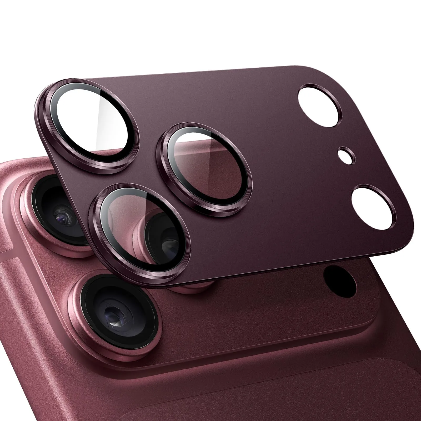 JETech Pellicola Protettiva Fotocamera per iPhone 18 Pro, Ciliegia Scuro - immagine 1