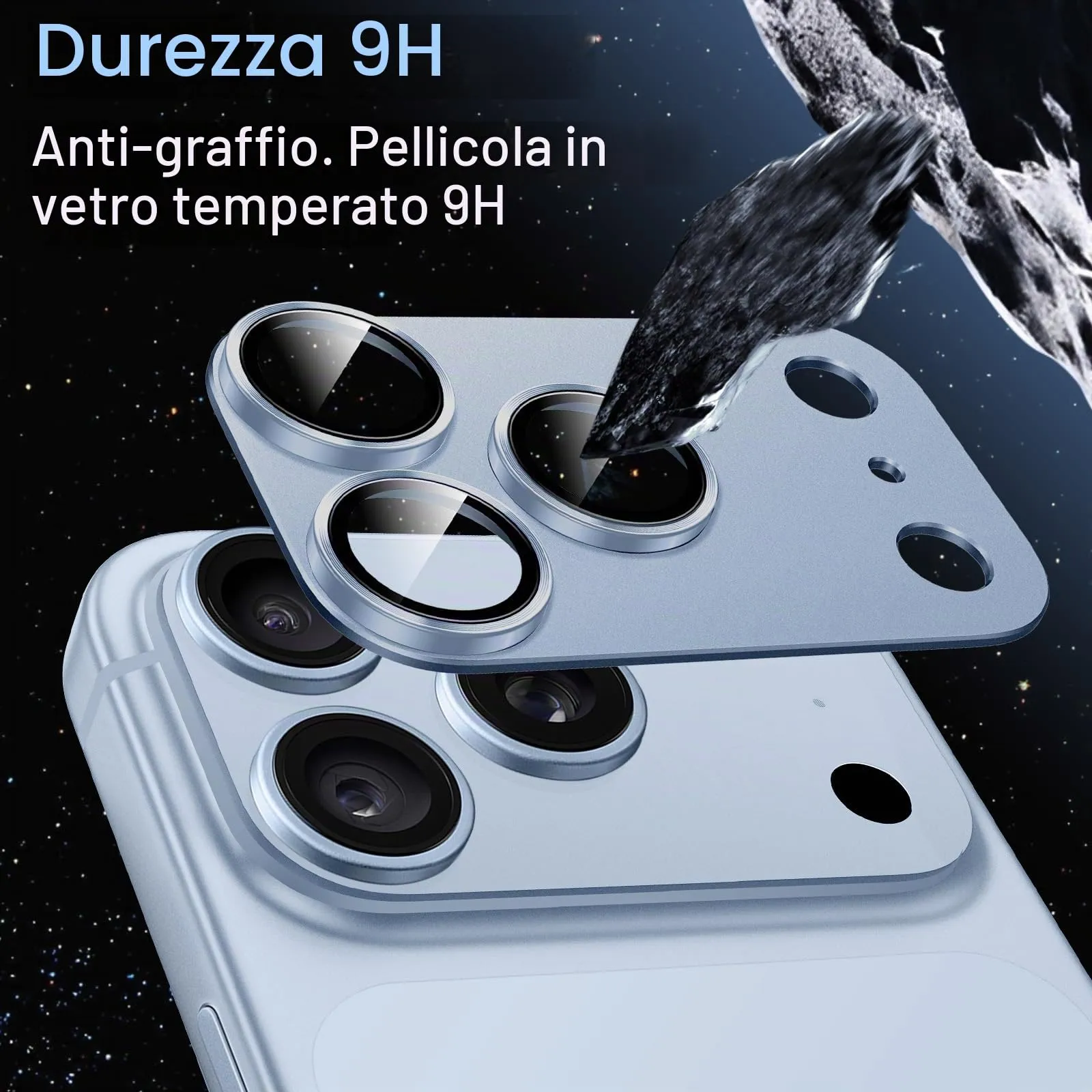JETech Pellicola Protettiva Fotocamera per iPhone 18 Pro, Ghiacciaio - immagine 4