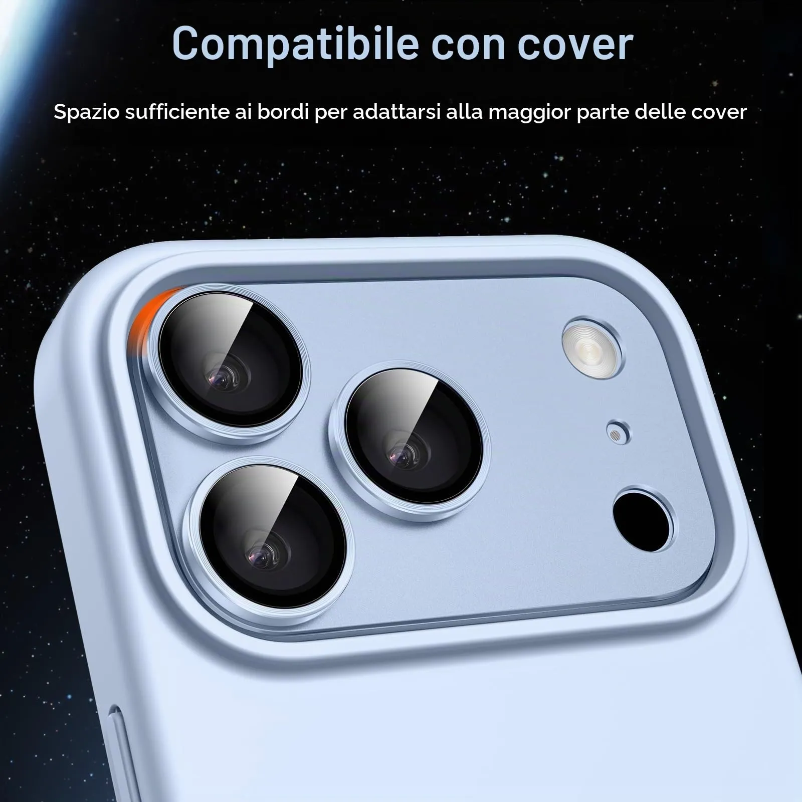 JETech Pellicola Protettiva Fotocamera per iPhone 18 Pro, Ghiacciaio - immagine 7
