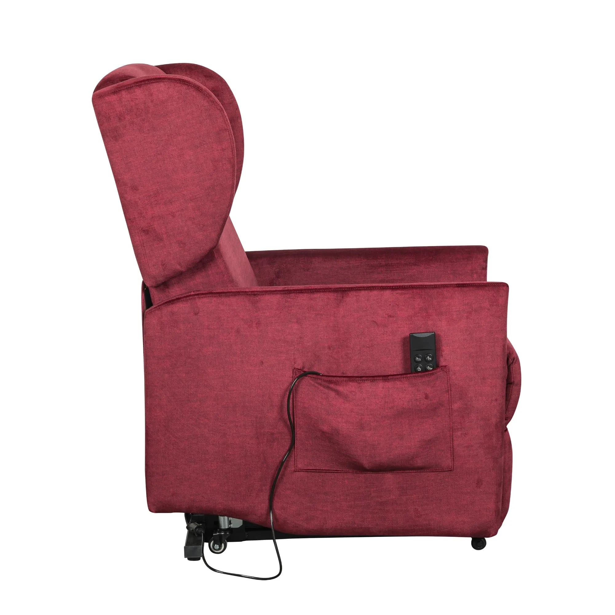 Poltrone Italia Eva 2 Poltrona Relax Alzapersona 2 Motori Salvaspazio Memory Rosso - immagine 6