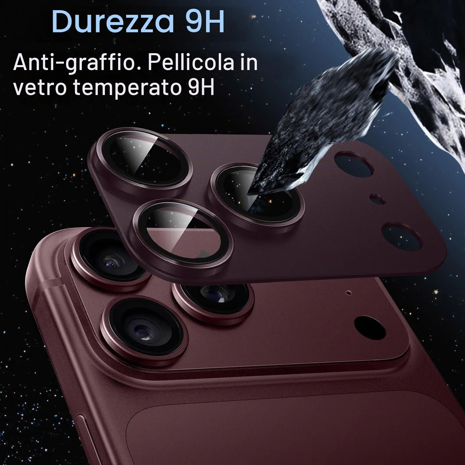 JETech Pellicola Fotocamera per iPhone 18 Pro Max, Ciliegia Scuro - immagine 4