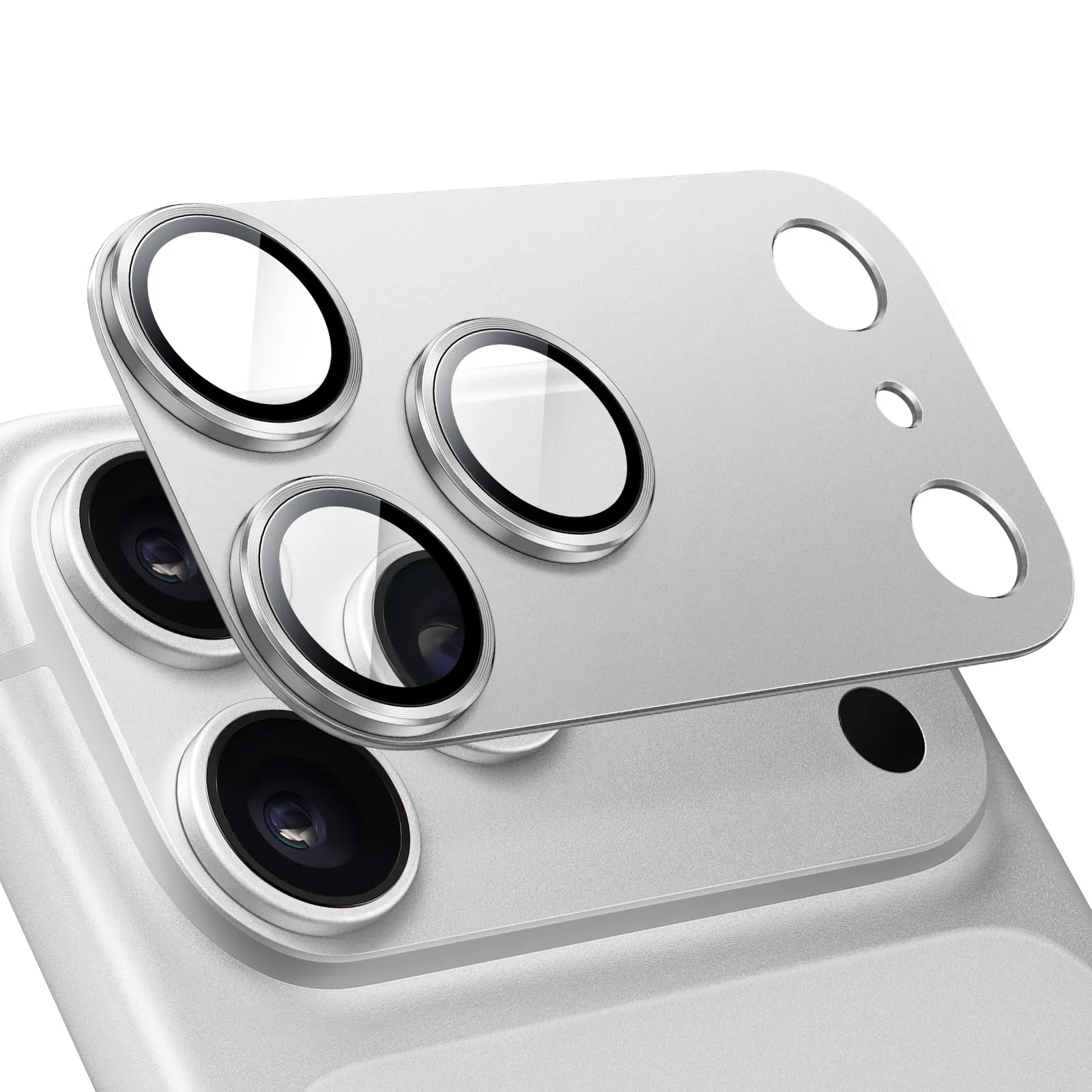JETech Pellicola Protettiva Fotocamera per iPhone 18 Pro, Argento - immagine 1