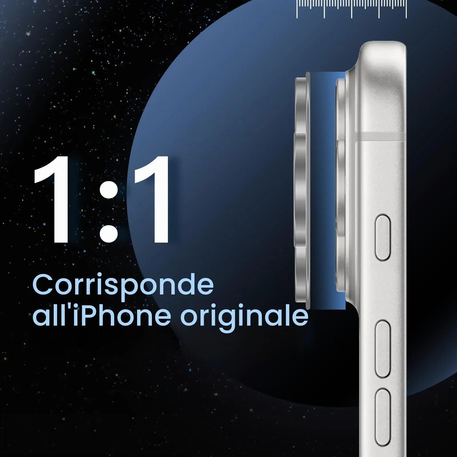 JETech Pellicola Protettiva Fotocamera per iPhone 18 Pro, Argento - immagine 5