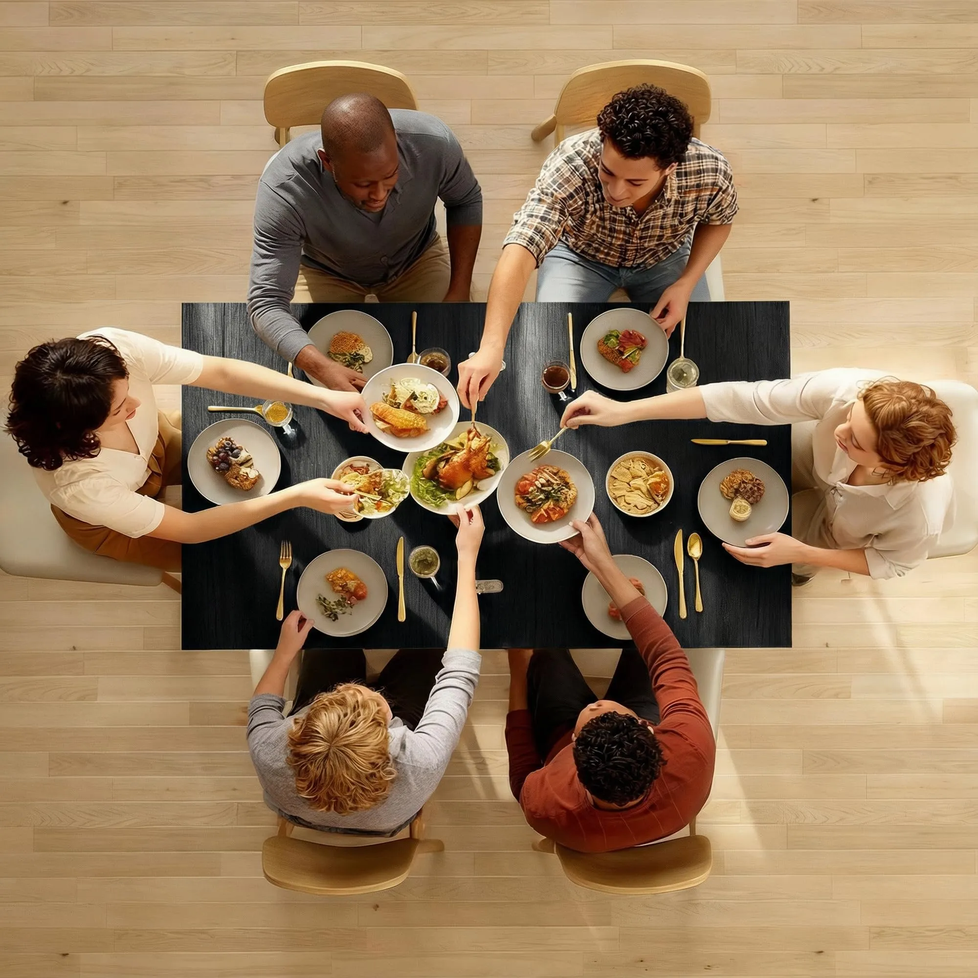 HOMCOM Tavolo da Pranzo Allungabile 70-140cm per 4-6 Persone, Nero Effetto Legno - immagine 9