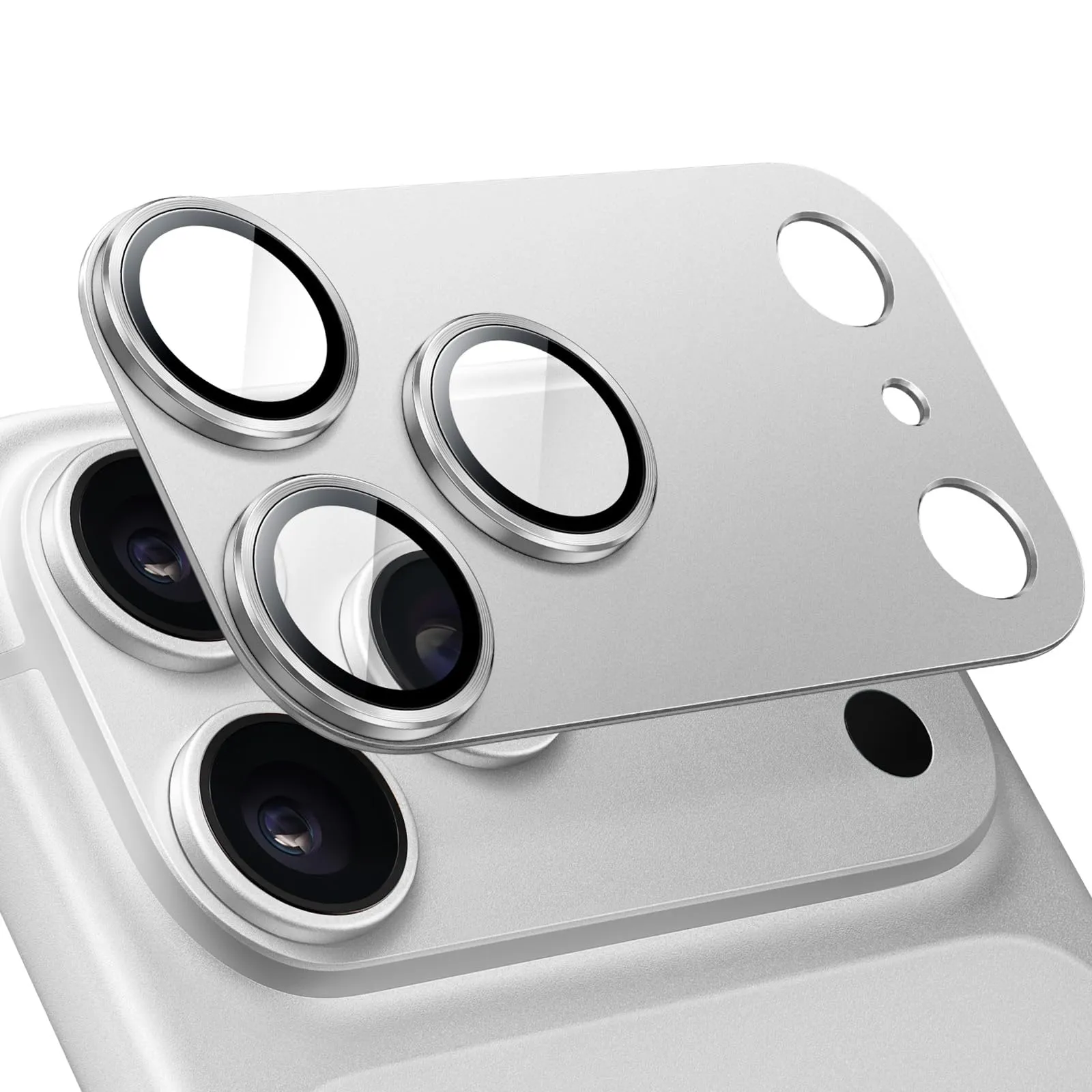 JETech Pellicola Protettiva Fotocamera per iPhone 18 Pro Max, Argento - immagine 1