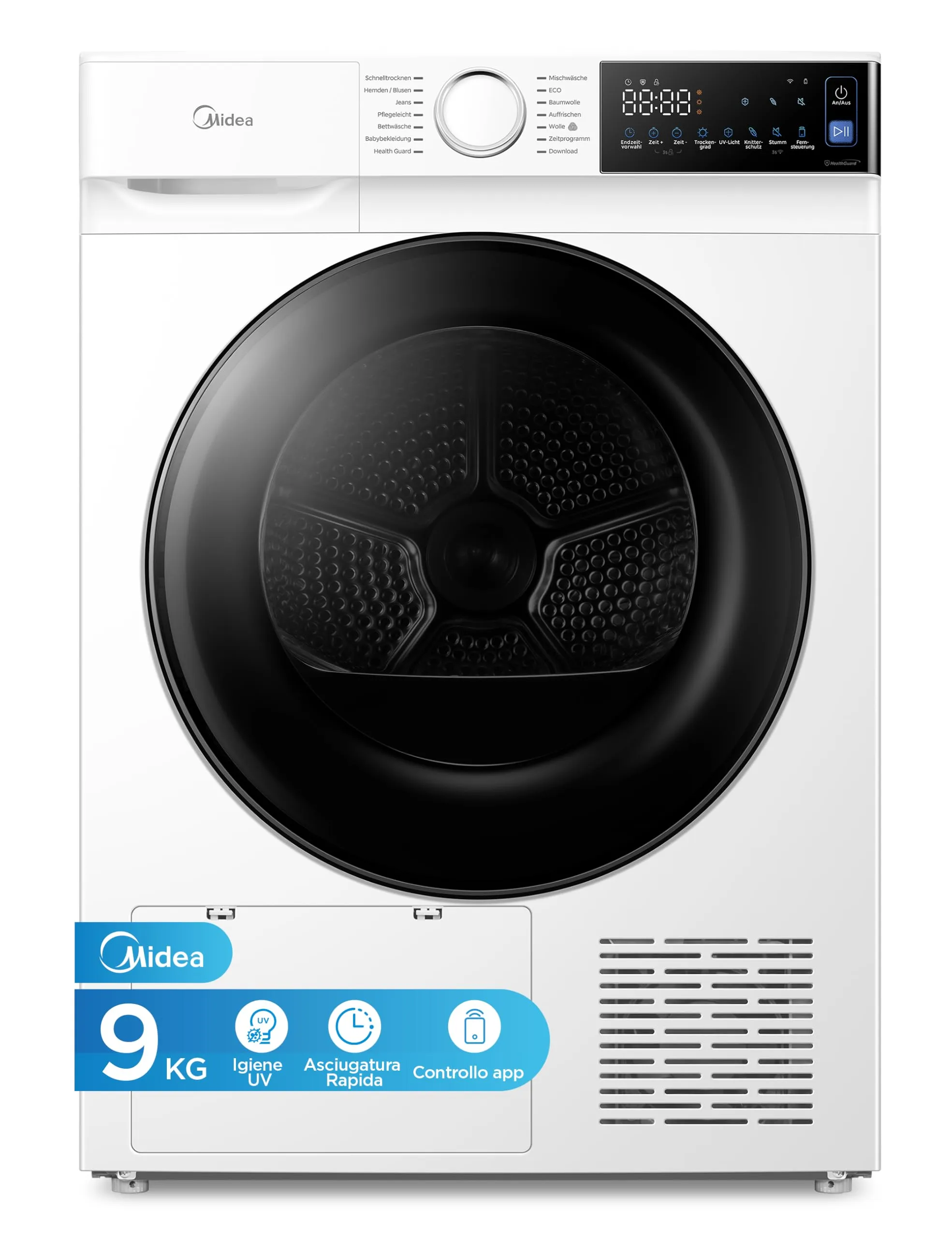 Midea Serie V5 Asciugatrice Pompa di Calore 9 kg MDV5EH90WBC - immagine 1