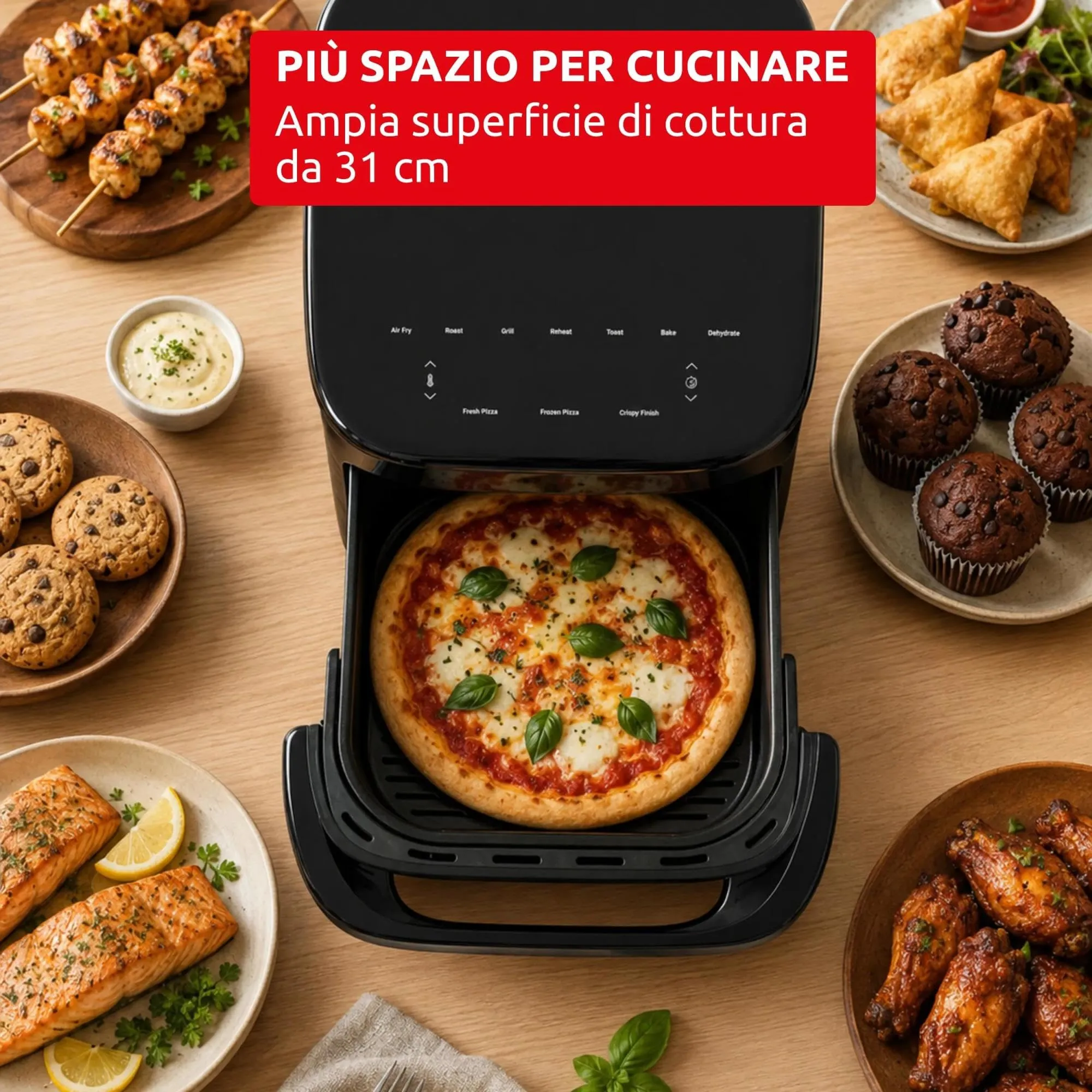 Moulinex Ever Fry XXL Air Fryer 1.2kg, Nero, EZ4218 - immagine 2