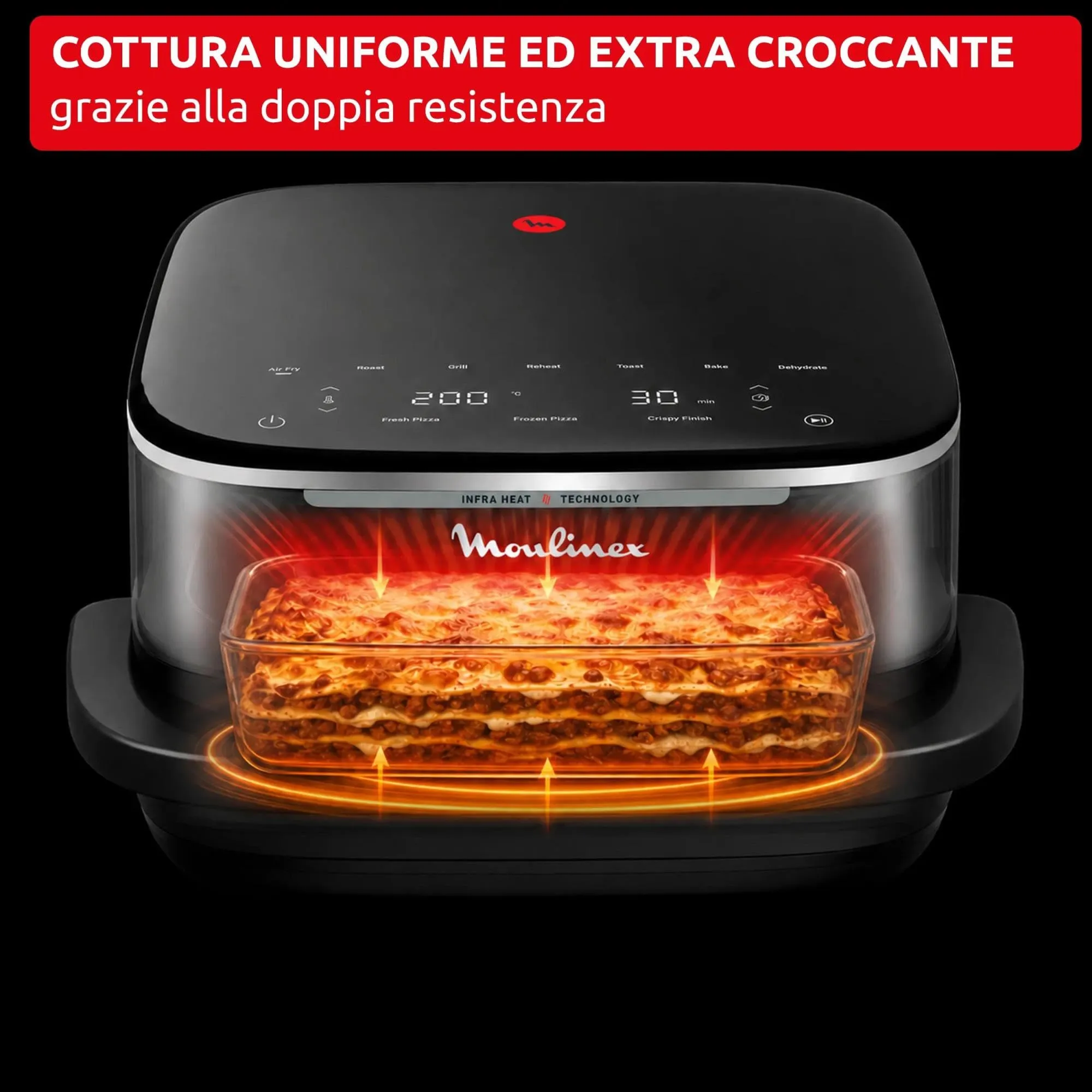Moulinex Ever Fry XXL Air Fryer 1.2kg, Nero, EZ4218 - immagine 4