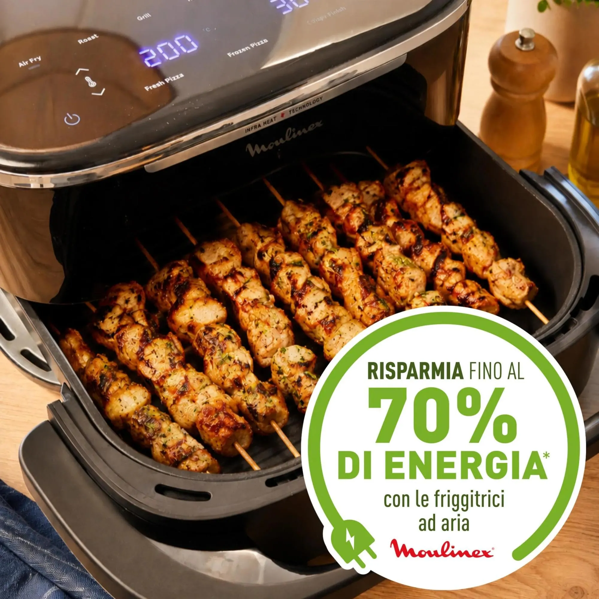 Moulinex Ever Fry XXL Air Fryer 1.2kg, Nero, EZ4218 - immagine 7