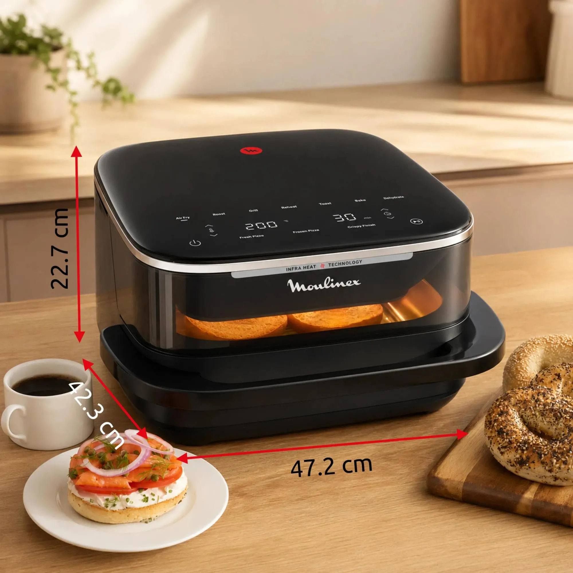 Moulinex Ever Fry XXL Air Fryer 1.2kg, Nero, EZ4218 - immagine 8