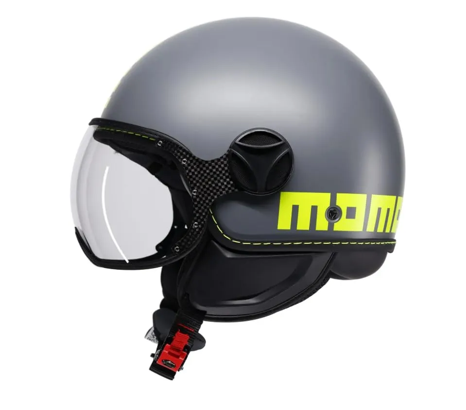 MOMO Design FGTR Classic E2206, Grigio Opaco Fluo/Giallo Fluo, XL - immagine 3