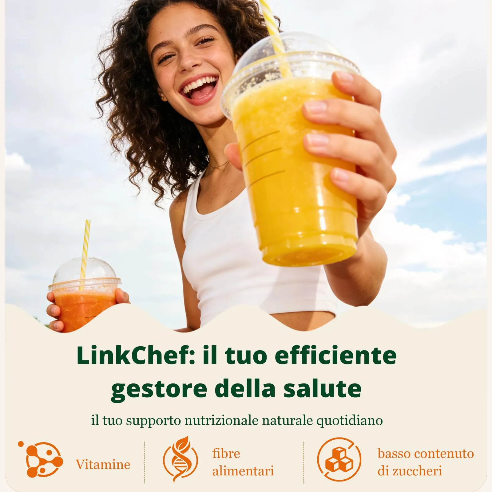 LINKChef Estrattore di succo a freddo, Slow Juicer per frutta e verdura, apertura 115mm, 1.2L, 200W - immagine 2