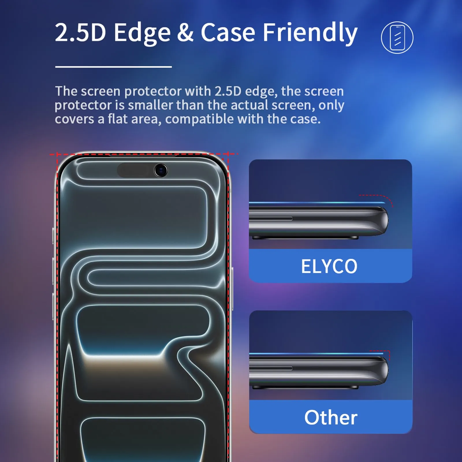 ELYCO Vetro Temperato Privacy Opaco per iPhone 17, 2 Pezzi - immagine 7