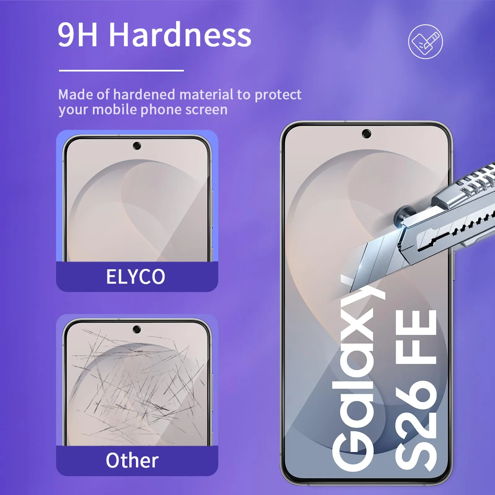 ELYCO Vetro Temperato Privacy per Samsung Galaxy S26 FE, 2 Pezzi - immagine 5