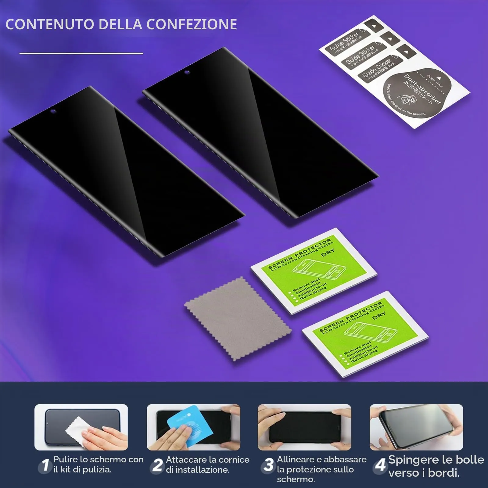 ELYCO Vetro Temperato Privacy per Samsung Galaxy S23 Ultra, 2 Pezzi - immagine 8