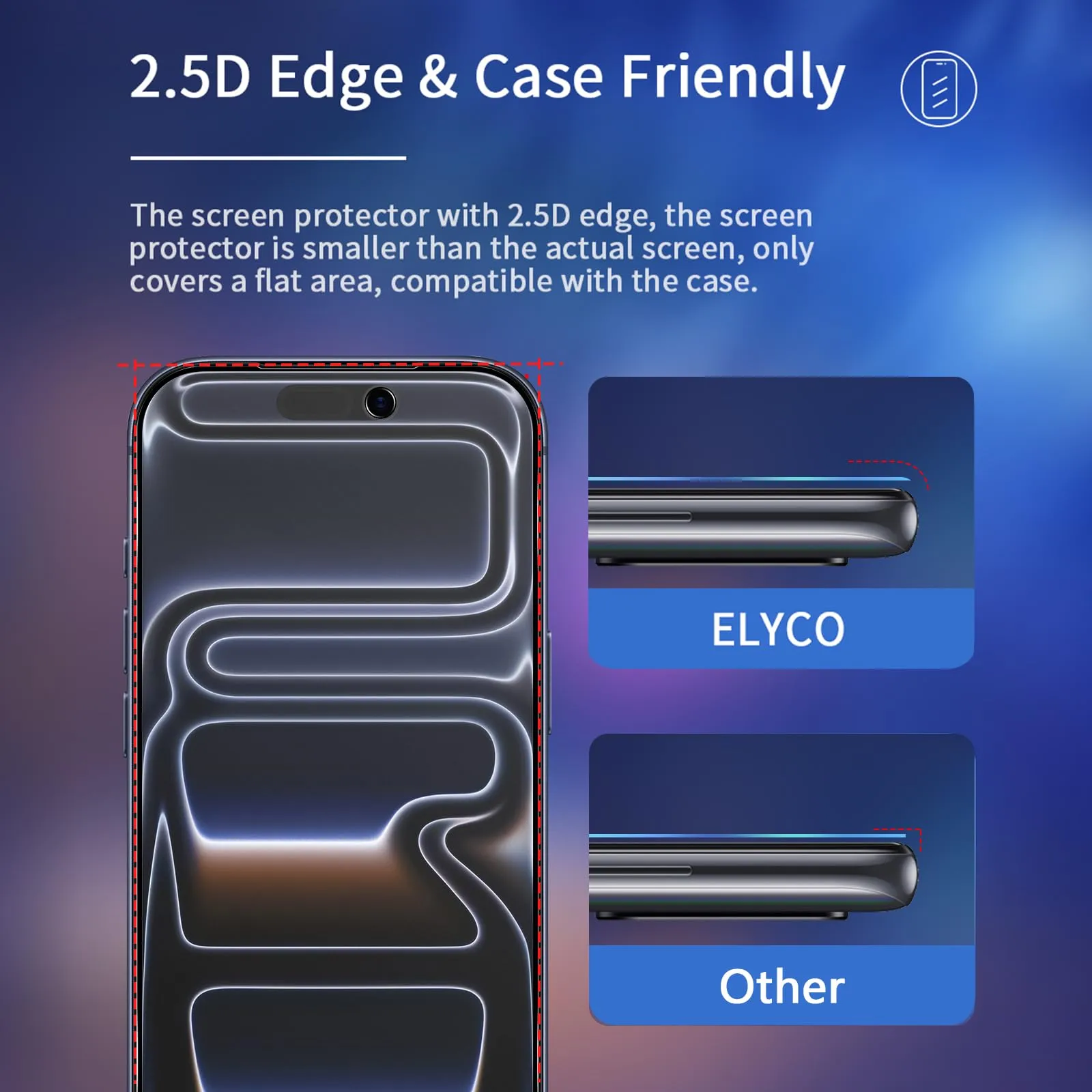ELYCO Vetro Temperato Privacy Opaca per iPhone 17 Pro, 2 Pezzi - immagine 7