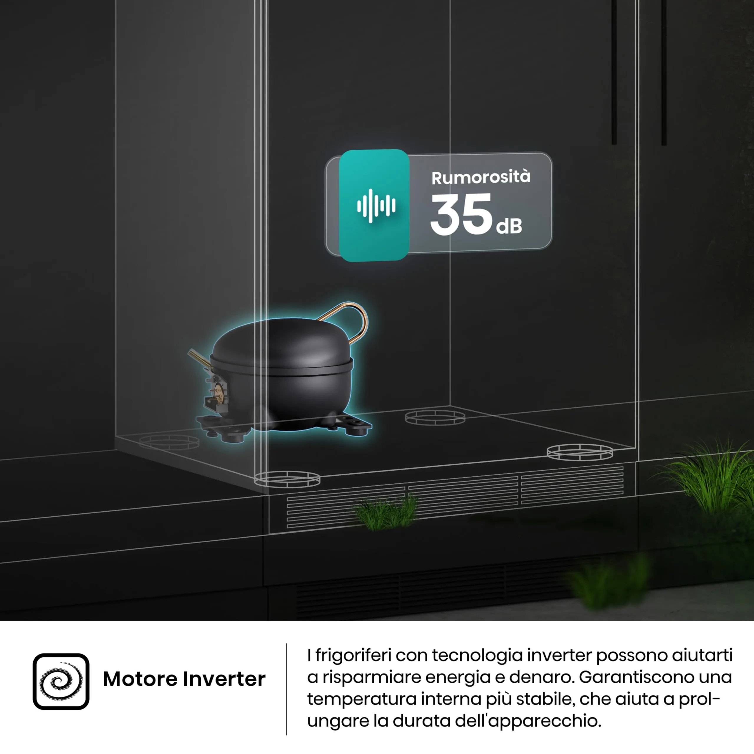 Hisense RB3B250NEWE1 Frigorifero Combinato da Incasso 252 Litri, Total No Frost, Bianco - immagine 7