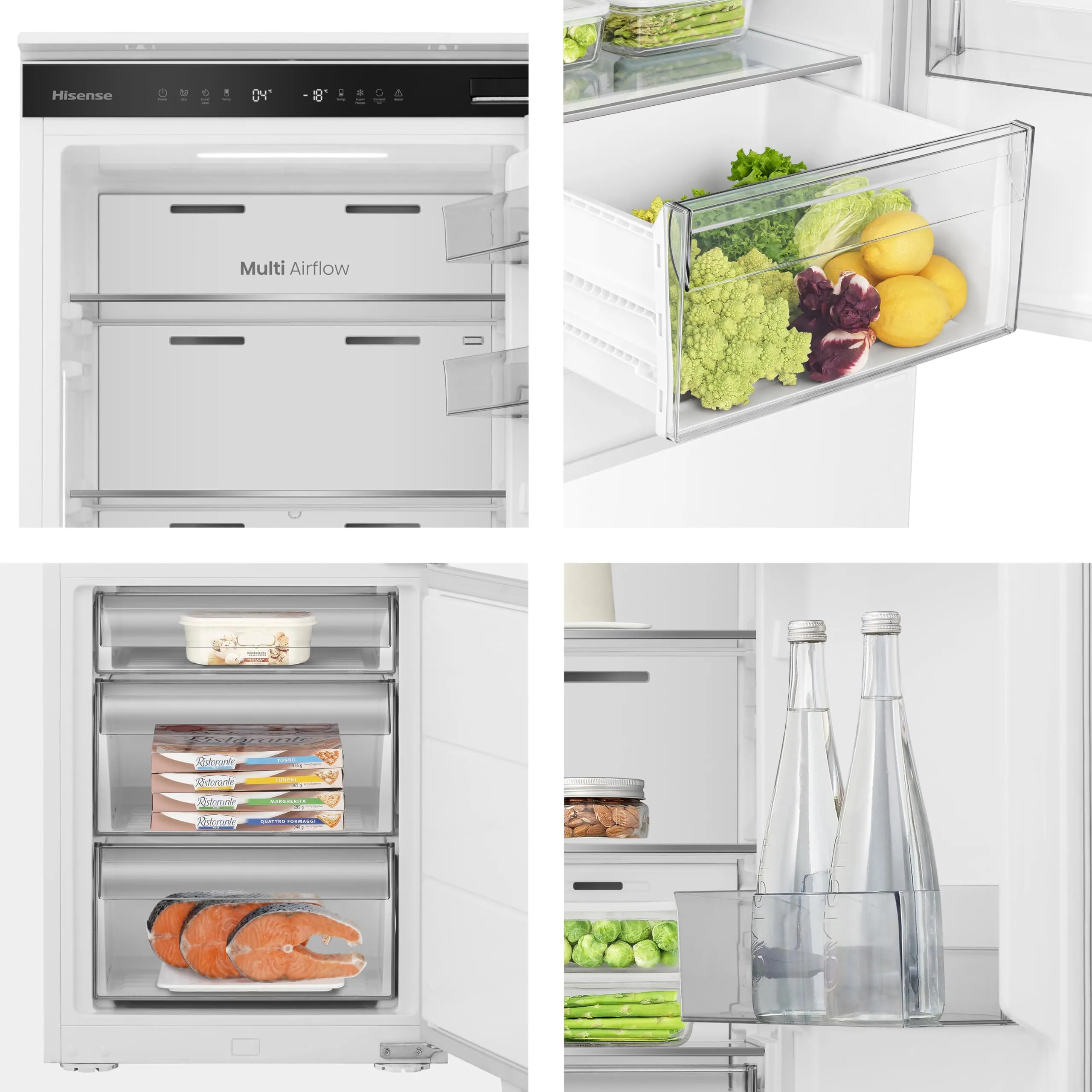 Hisense RB3B250NEWE1 Frigorifero Combinato da Incasso 252 Litri, Total No Frost, Bianco - immagine 11