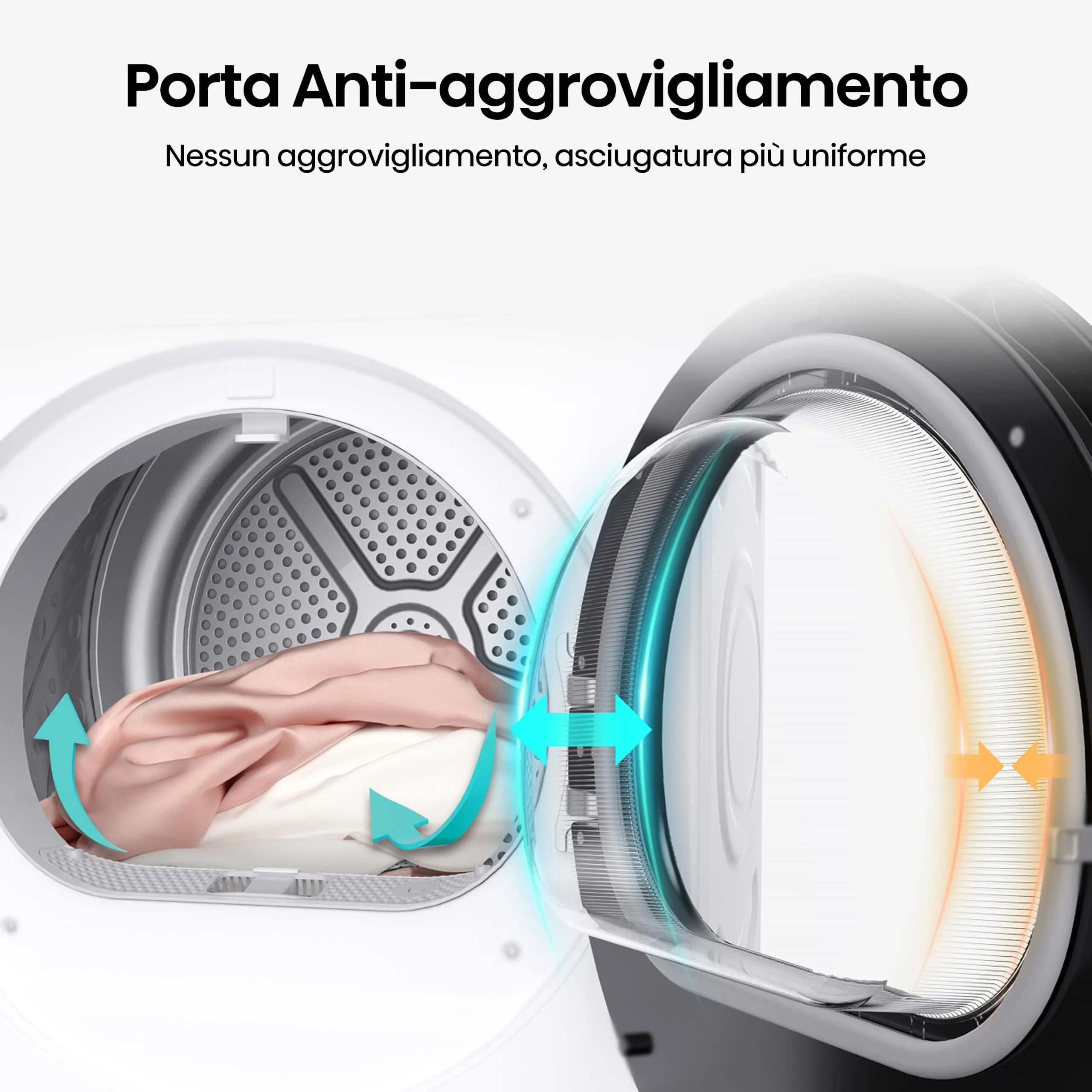 Hisense DH1I700UWEE Asciugatrice Pompa di Calore, 7 Kg, Classe E, Display Touch, Filtro Aromatico, 15 Programmi - immagine 8