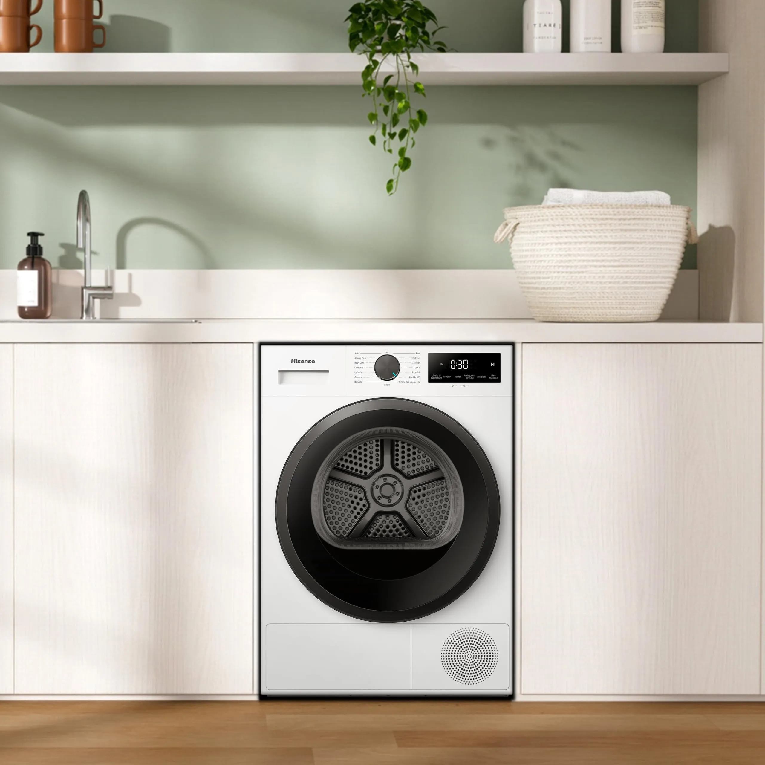 Hisense DH1I700UWEE Asciugatrice Pompa di Calore, 7 Kg, Classe E, Display Touch, Filtro Aromatico, 15 Programmi - immagine 12