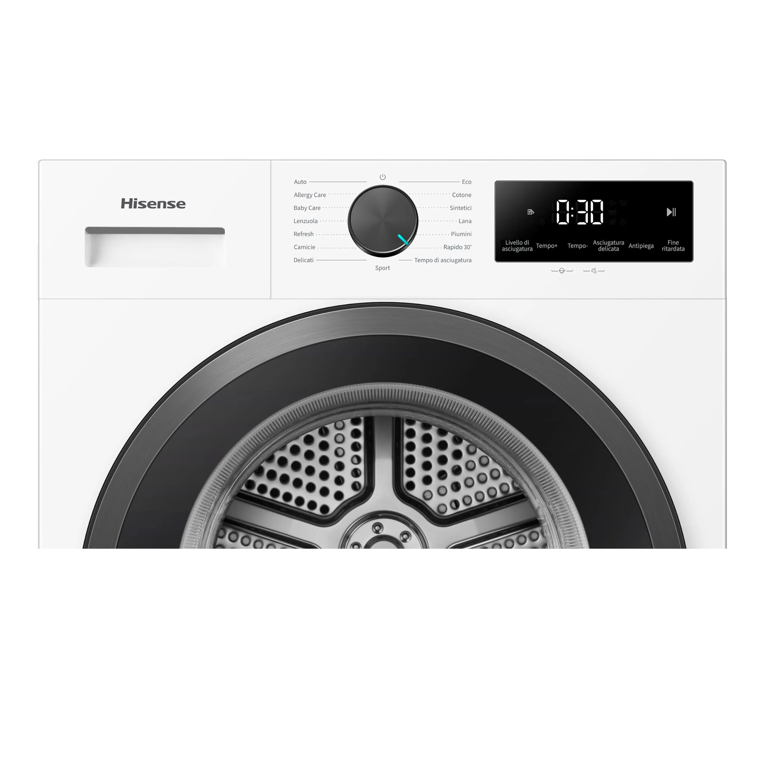 Hisense DH1I900UWDC Asciugatrice a Pompa di Calore, 9 Kg, Classe D, Display Touch, Filtro Aromatico, 15 Programmi - immagine 12