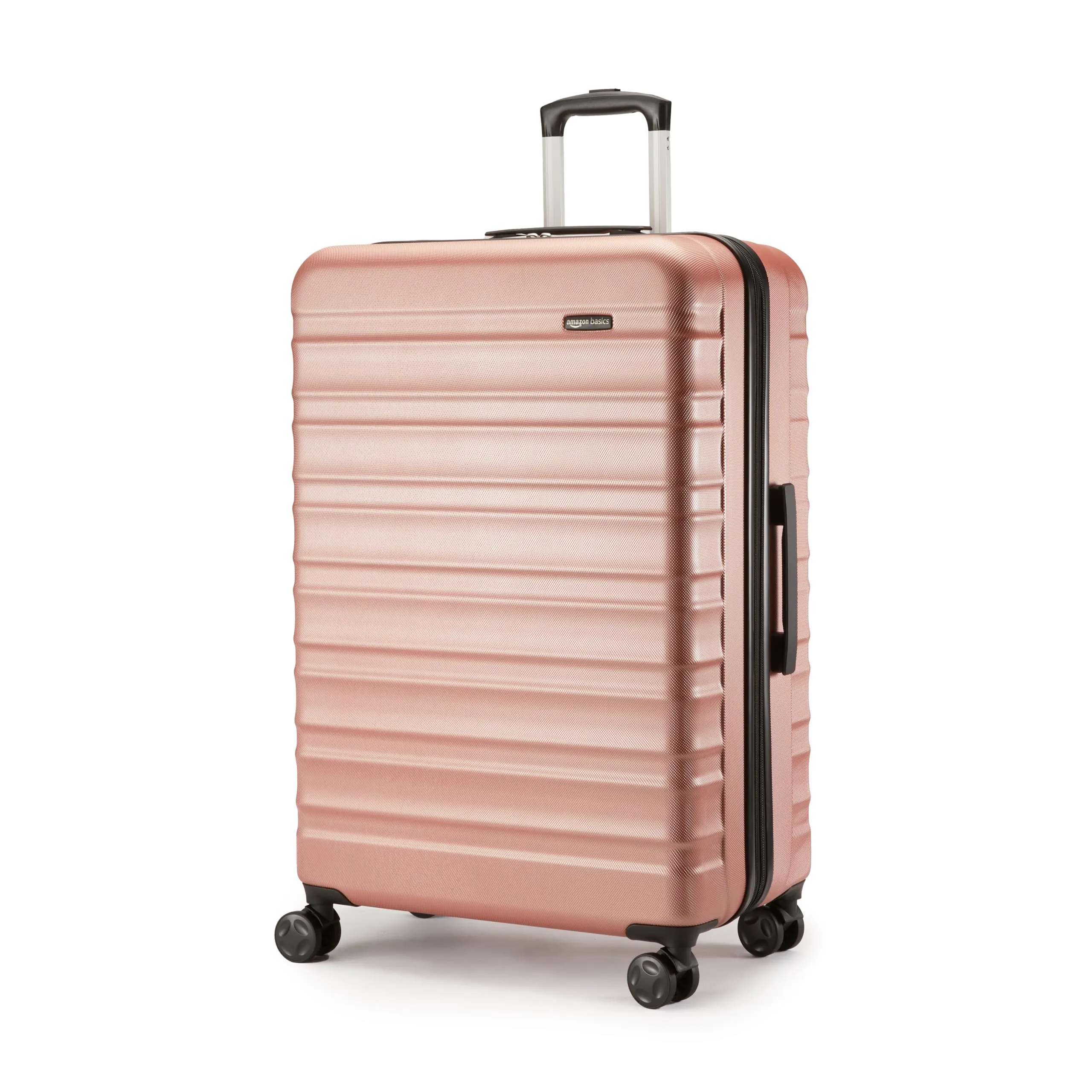 Amazon Basics Valigia Rigida Grande Espandibile in ABS, 4 Ruote Doppie, 78 x 52,6 x 32 cm - Oro Rosa - immagine 1