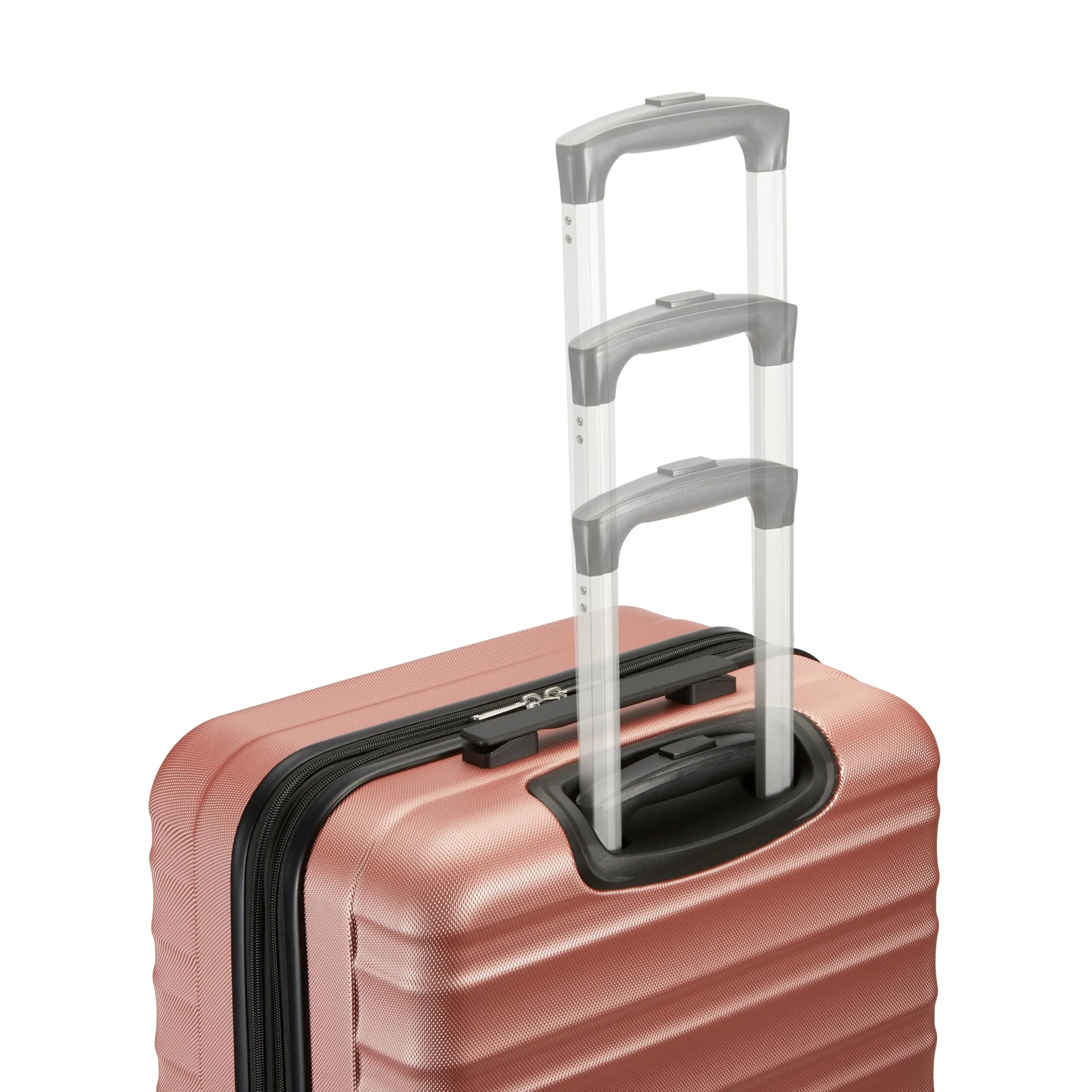 Amazon Basics Valigia Rigida Grande Espandibile in ABS, 4 Ruote Doppie, 78 x 52,6 x 32 cm - Oro Rosa - immagine 6
