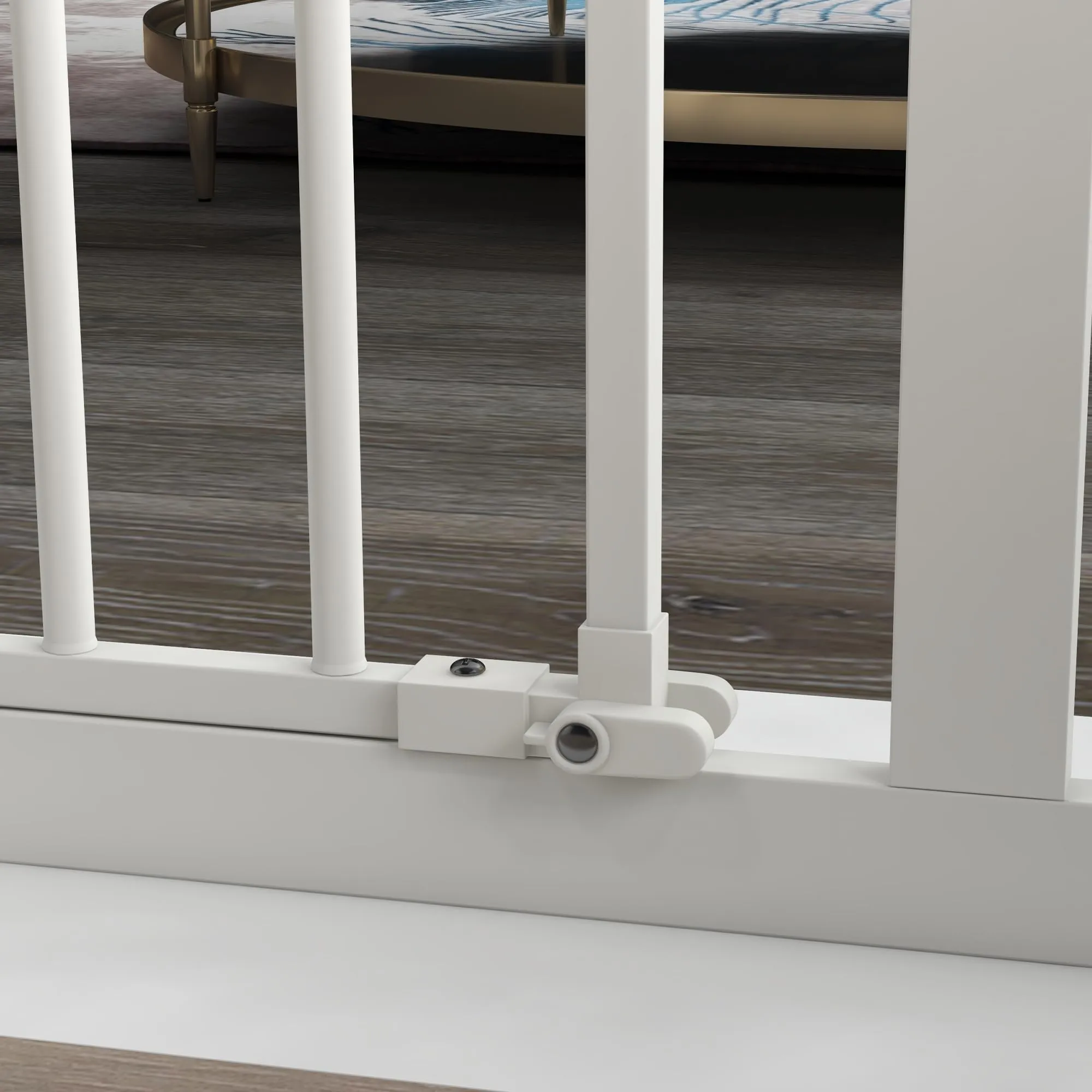 PawHut Cancellino per Cani Larghezza Regolabile 74-94 cm, Bianco - immagine 8