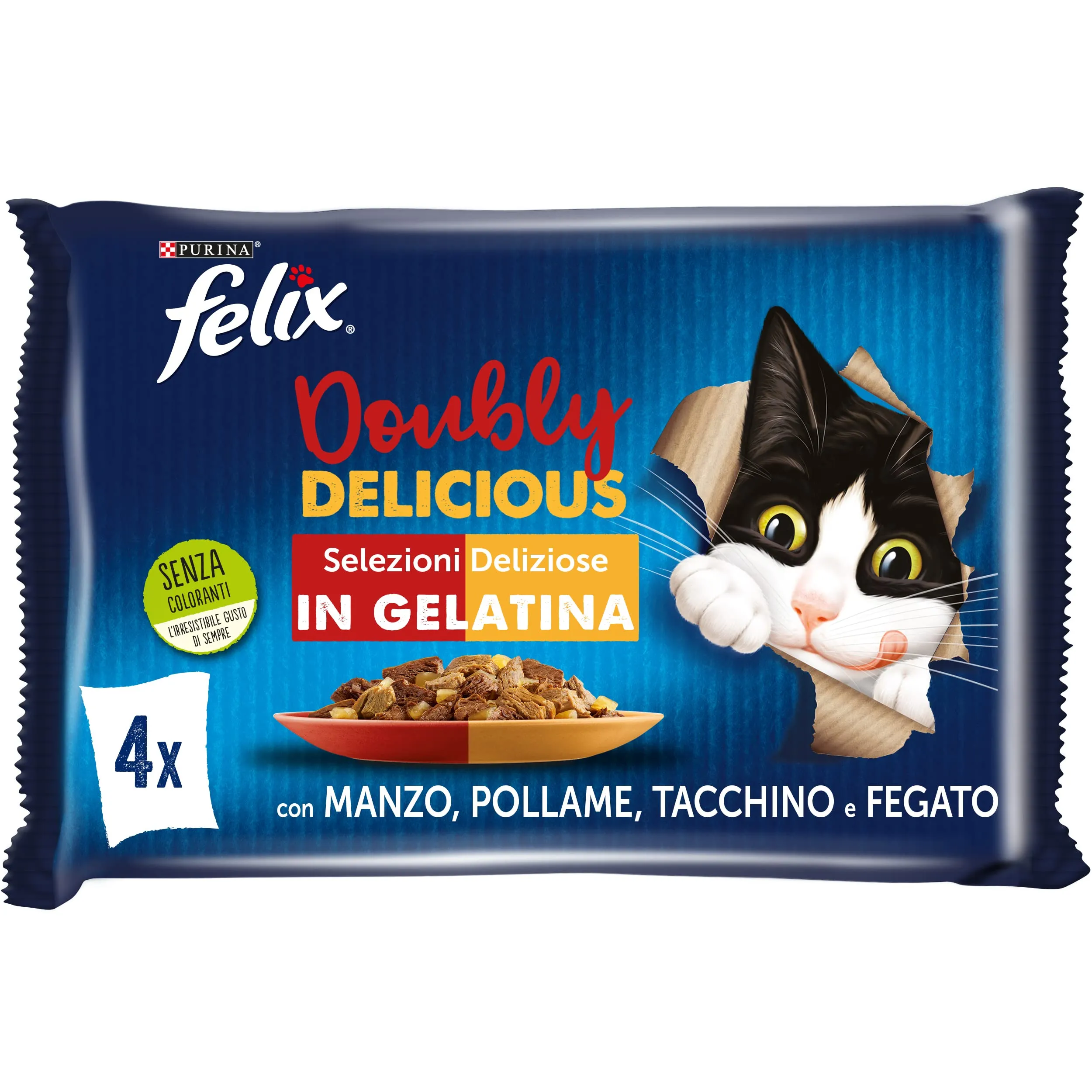 Felix Doubly Delicious Cibo Umido per Gatti Adulti, 48 Bustine da 85 g - immagine 2