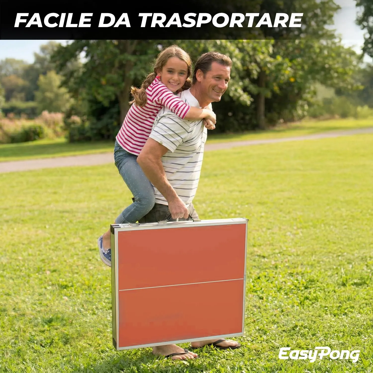 OriginalCup EasyPong Tavolo da Ping Pong Rosso 182x91cm con 2 Racchette e 4 Palline - immagine 7