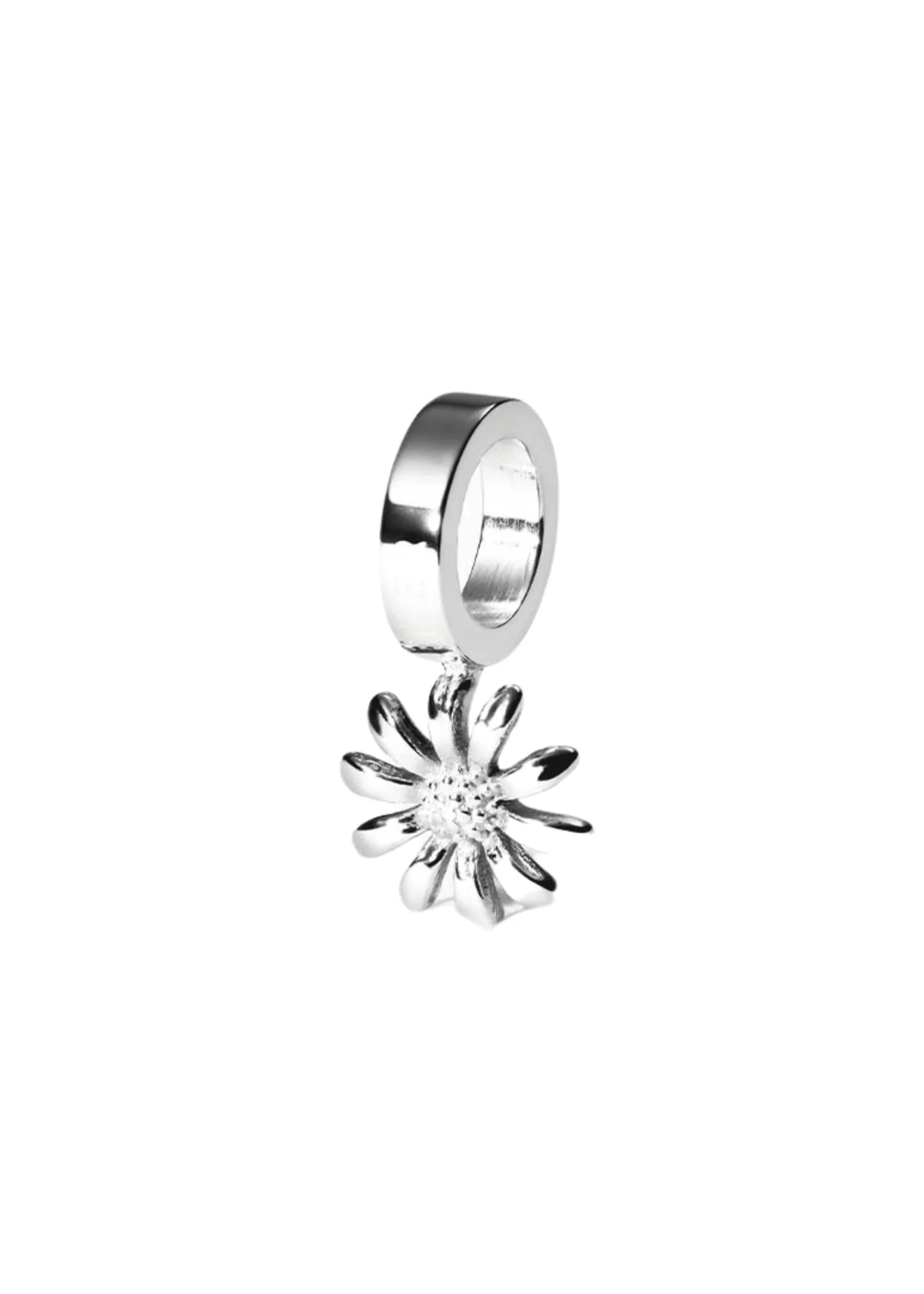 Purelei Birth Flower Charm September Aster - Stainless Steel Silver - immagine 1