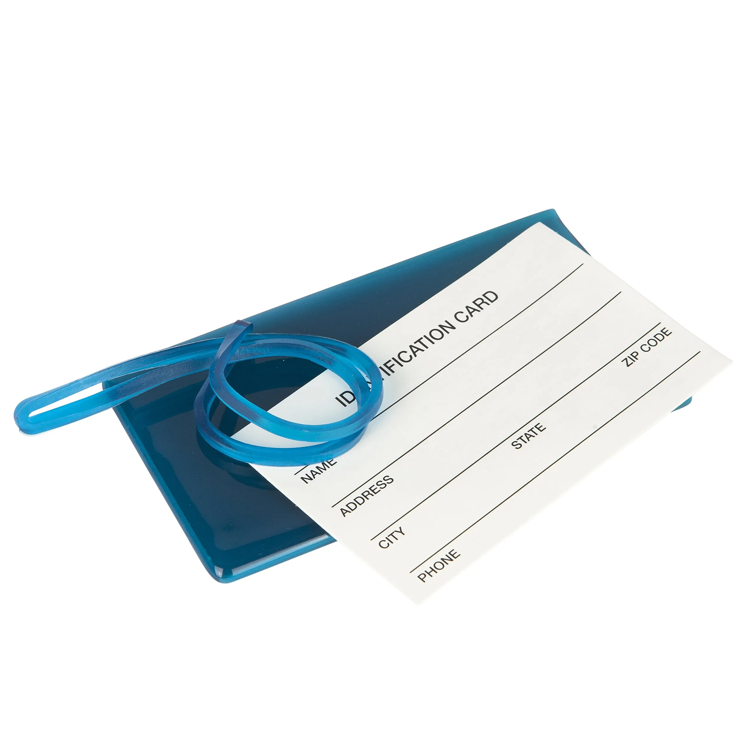 TravelMore Etichette per Valigie e Bagagli in PVC, Blu, Confezione da 7 - immagine 4