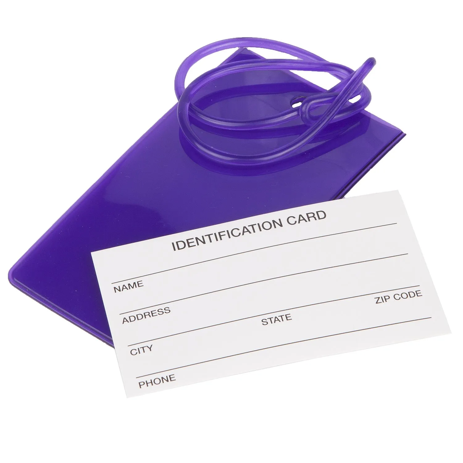 TravelMore Etichette per Bagagli in PVC, Confezione da 7, Viola - immagine 3
