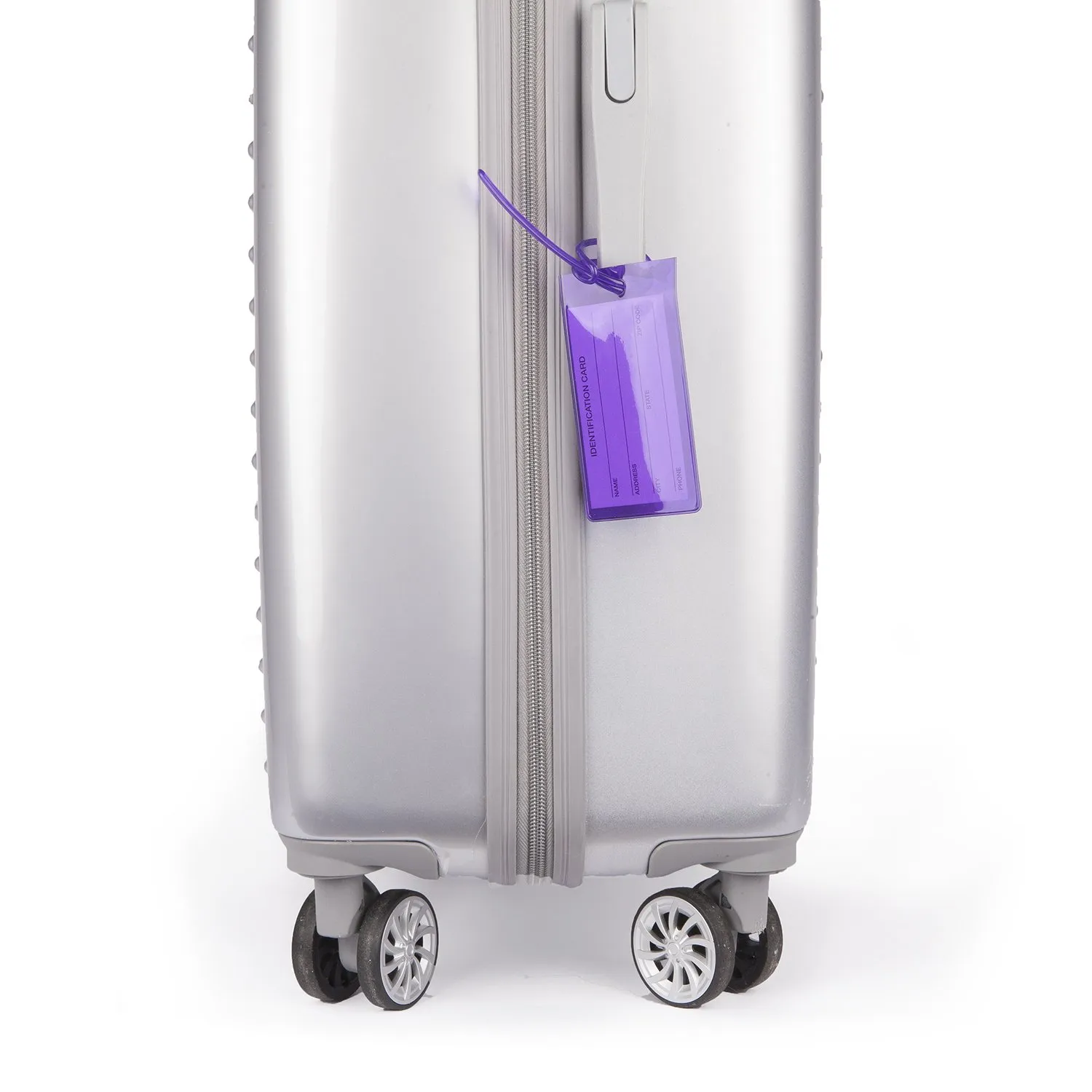 TravelMore Etichette per Bagagli in PVC, Confezione da 7, Viola - immagine 5