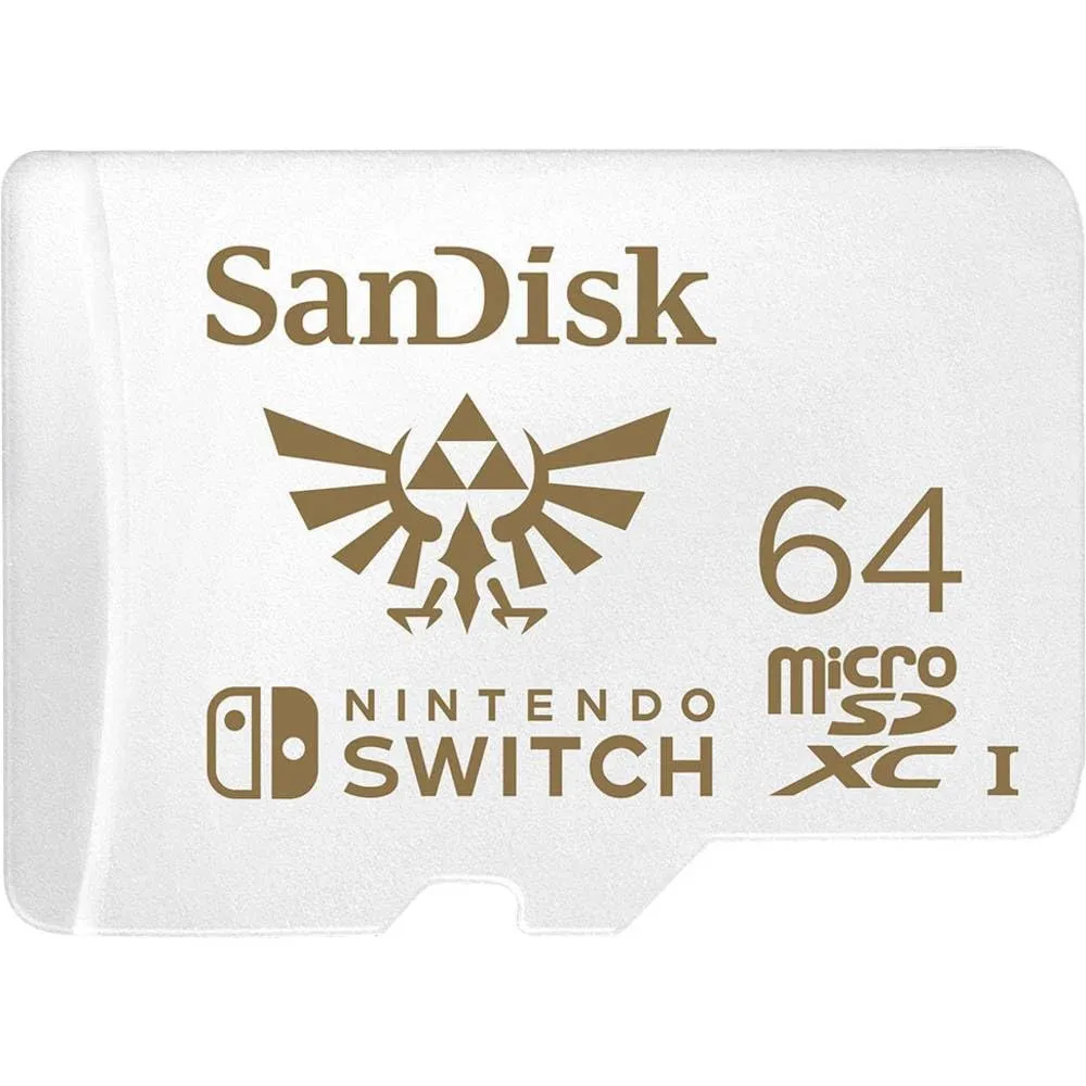 SanDisk Zelda 64GB microSDXC for Nintendo Switch, up to 100 MB/s UHS-I Class 10 U3 - immagine 1