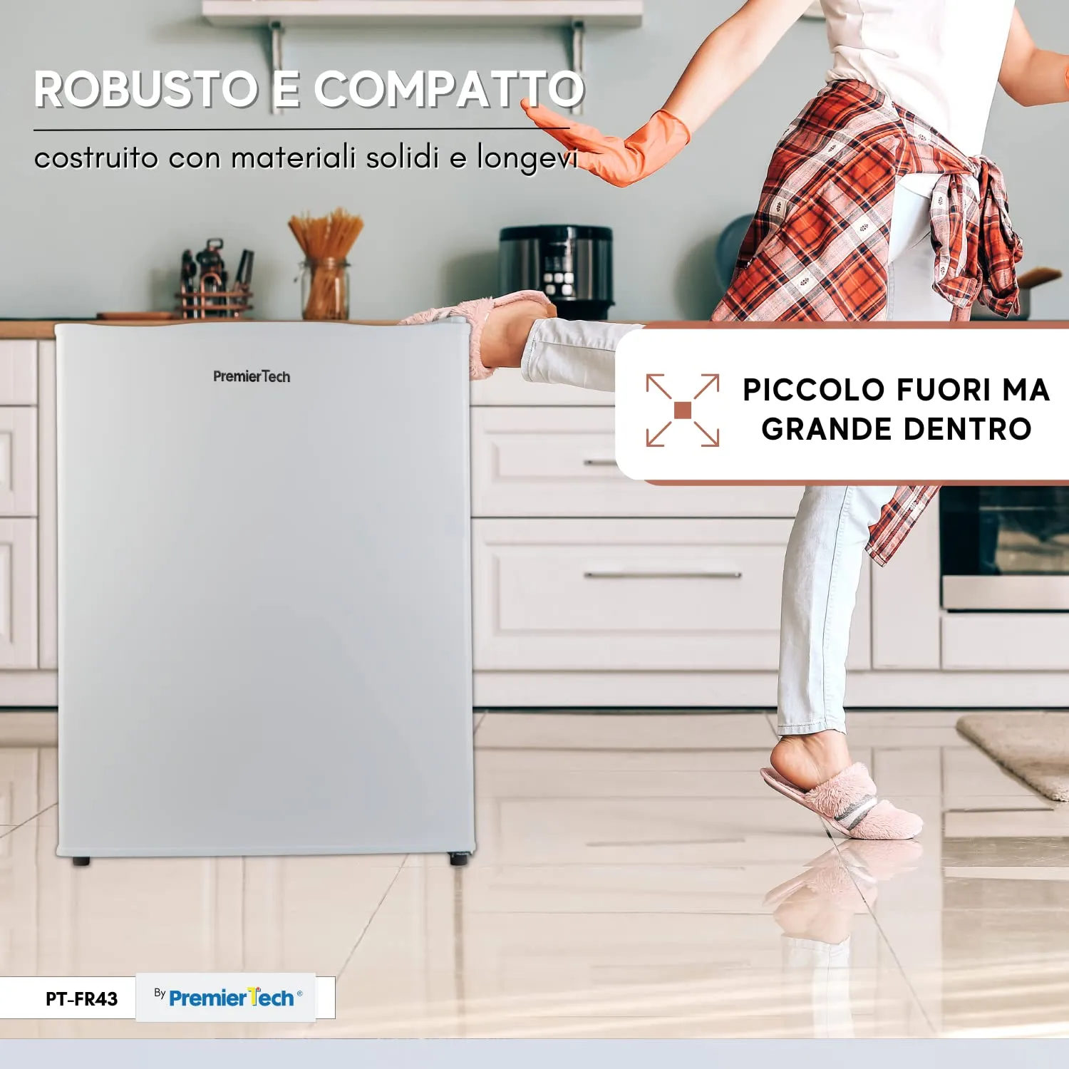 PremierTech Mini Congelatore da Tavolo 42 Litri Bianco PT-FR43 - immagine 6