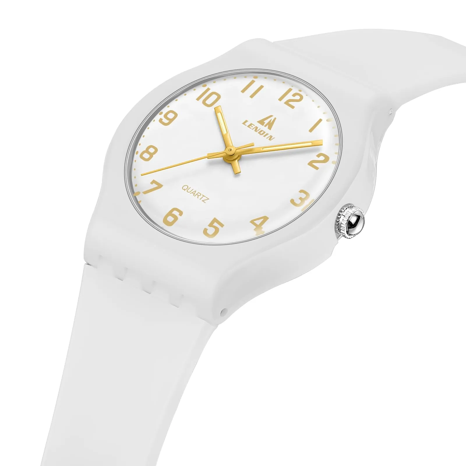 LN LENQIN Orologio Donna Analogico al Quarzo Cinturino Pelle 3ATM R045 - immagine 3