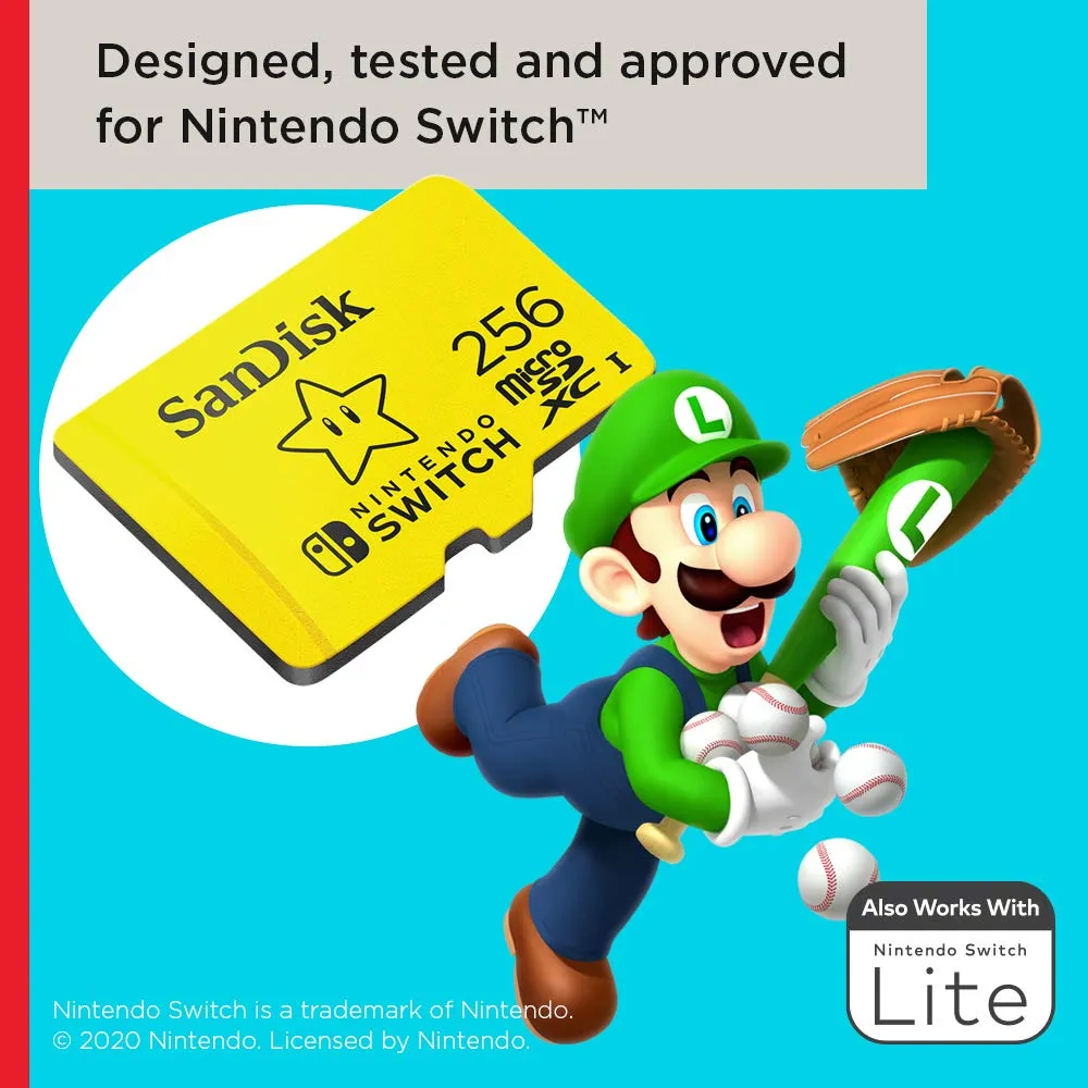 SanDisk 256GB microSDXC per Nintendo Switch, UHS-I Class 10 U3, fino a 100 MB/s - immagine 5