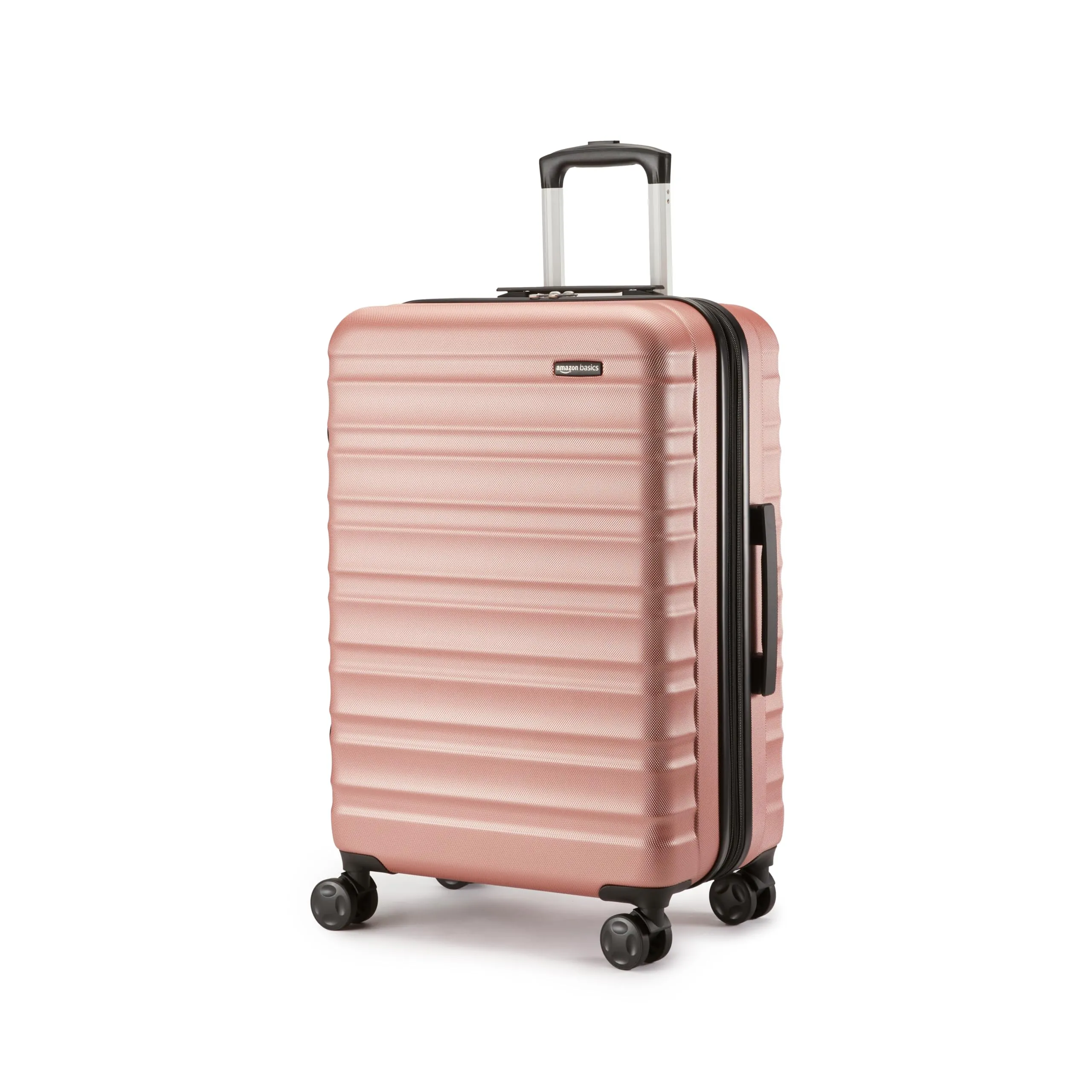 Amazon Basics Valigia Rigida Media Espandibile in ABS, 68 x 45,1 x 28,6 cm, Oro Rosa - immagine 1