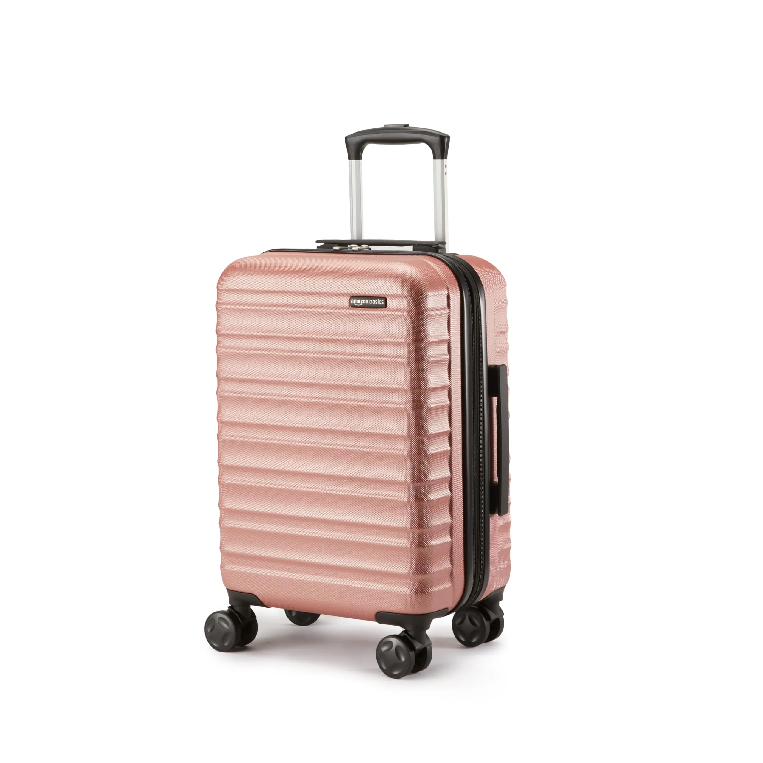 Amazon Basics Valigia Rigida Piccola Espandibile in ABS, 4 Ruote Doppie, 55 x 37,5 x 25,5 cm - Oro Rosa - immagine 1