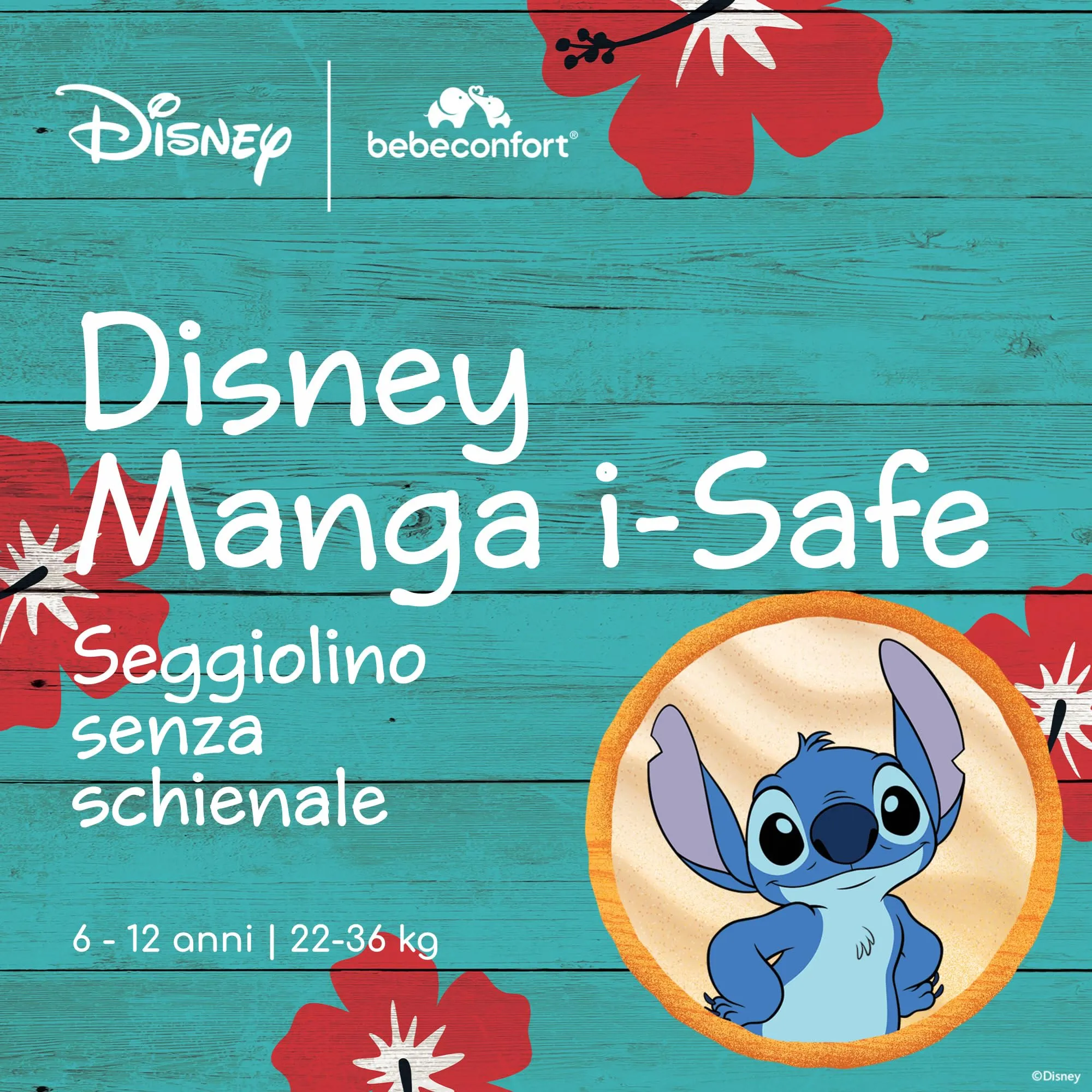 Bebeconfort Disney Manga i-Safe Rialzo Auto Bambini 6–12 Anni, 128–150 cm, Stitch - immagine 2
