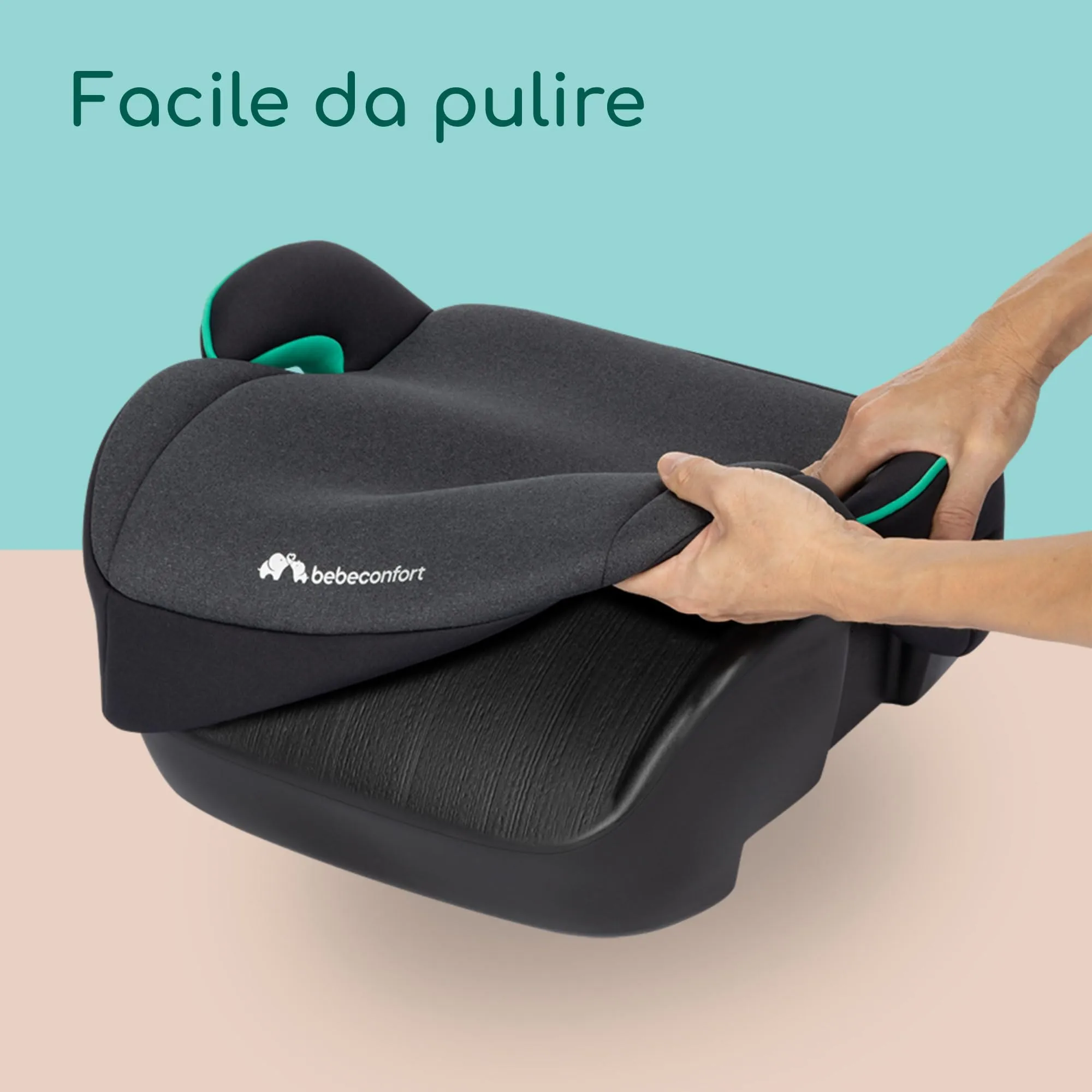 Bebeconfort Manga i-Safe Rialzo Auto, 128-150 cm, Tinted Black - immagine 7