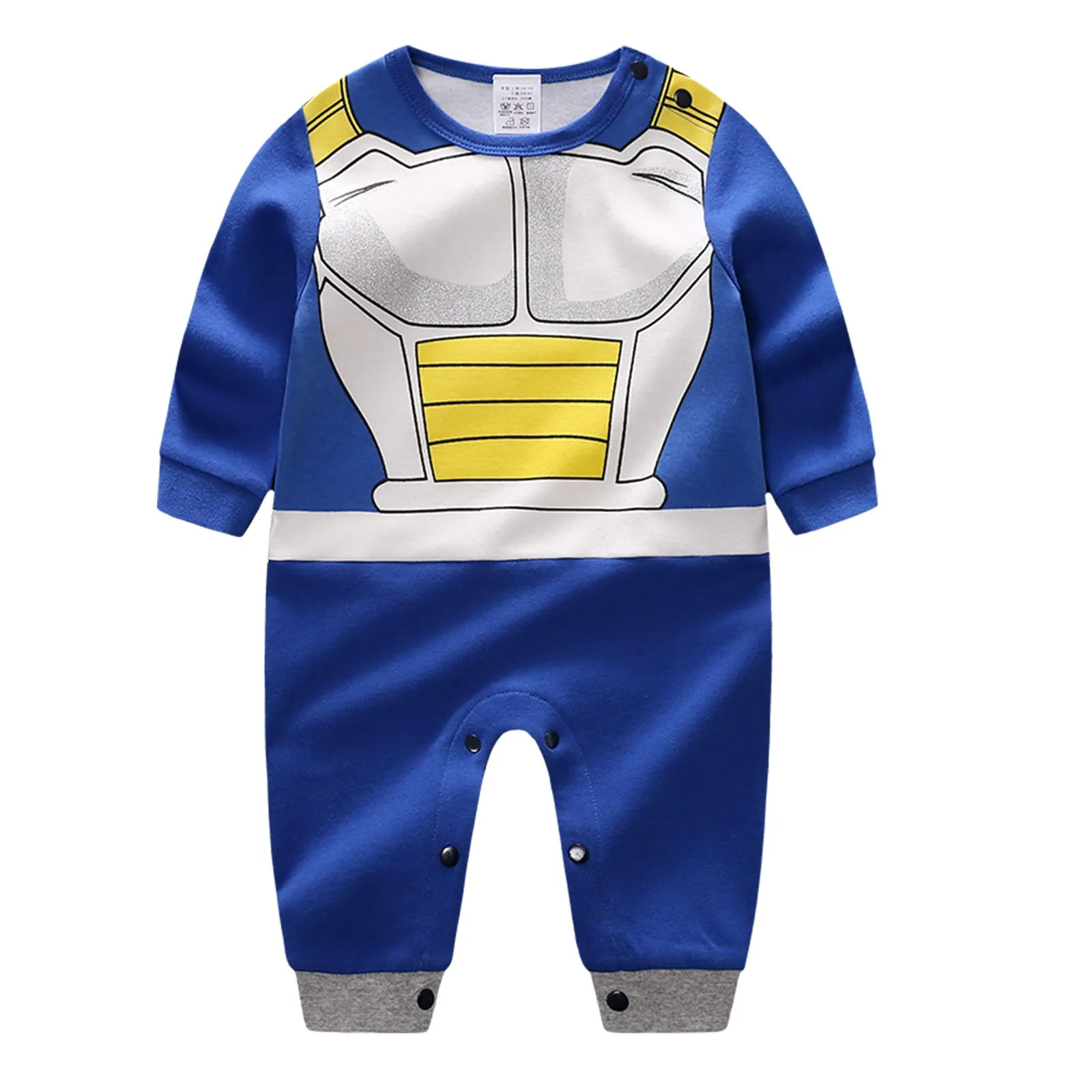 Sxkayxr Tutina per neonati stile Goku, Unisex, Blu 1, 59cm/0-3 Months - immagine 1