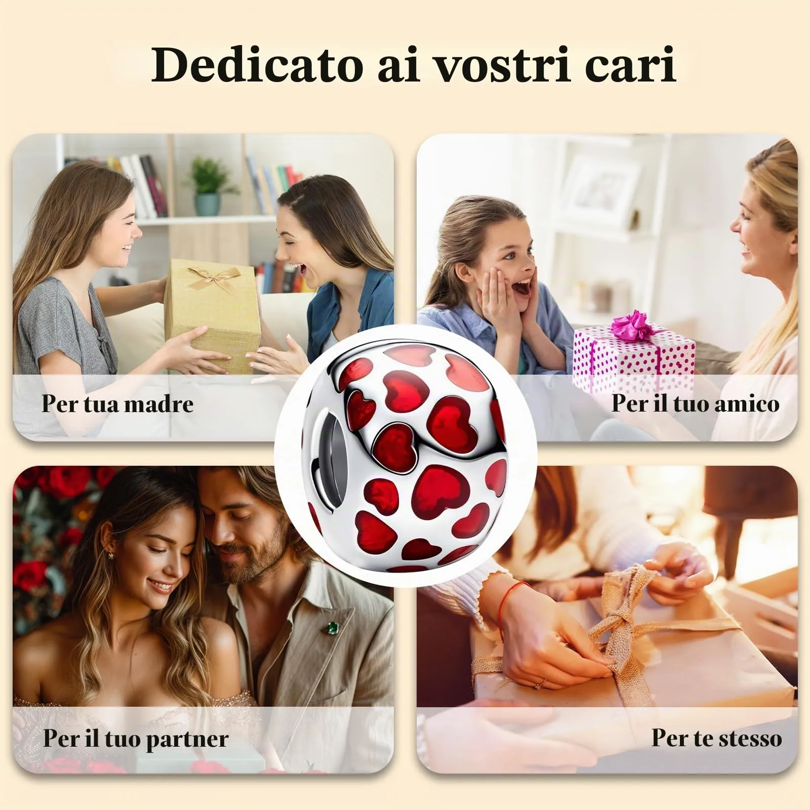 J.Fée Ciondolo Charm per Bracciali e Collane in Argento 925 da Donna - immagine 8
