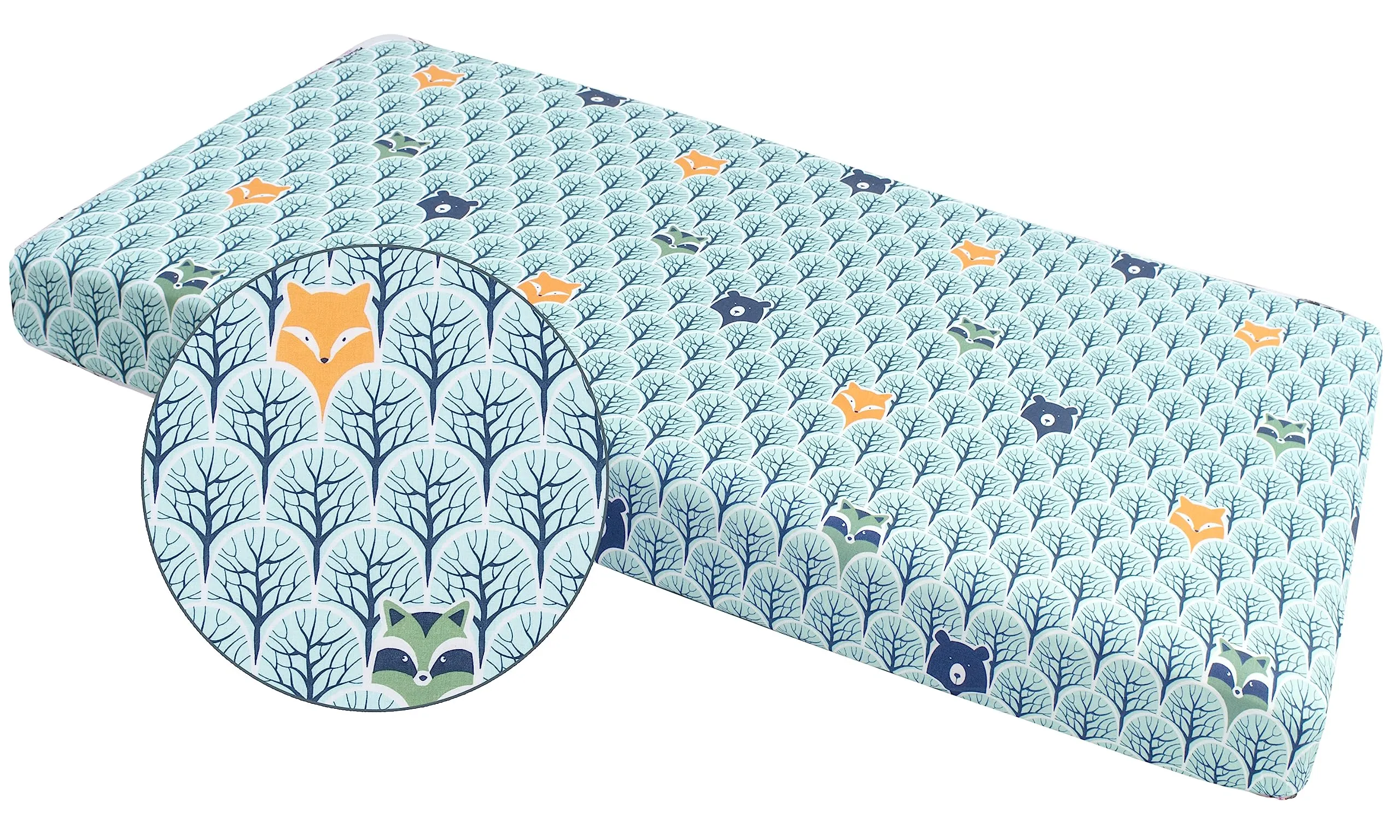 Medi Partners Lenzuola Lettino Neonato 60x120, 100% Cotone con Angoli (Foresta) - immagine 4