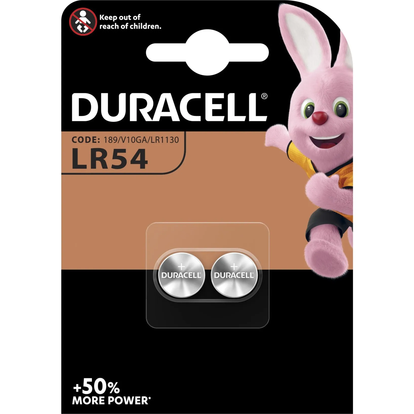 Duracell LR54 LR1130 Alkaline Batteries, 1.5V (2 Pack) - immagine 1