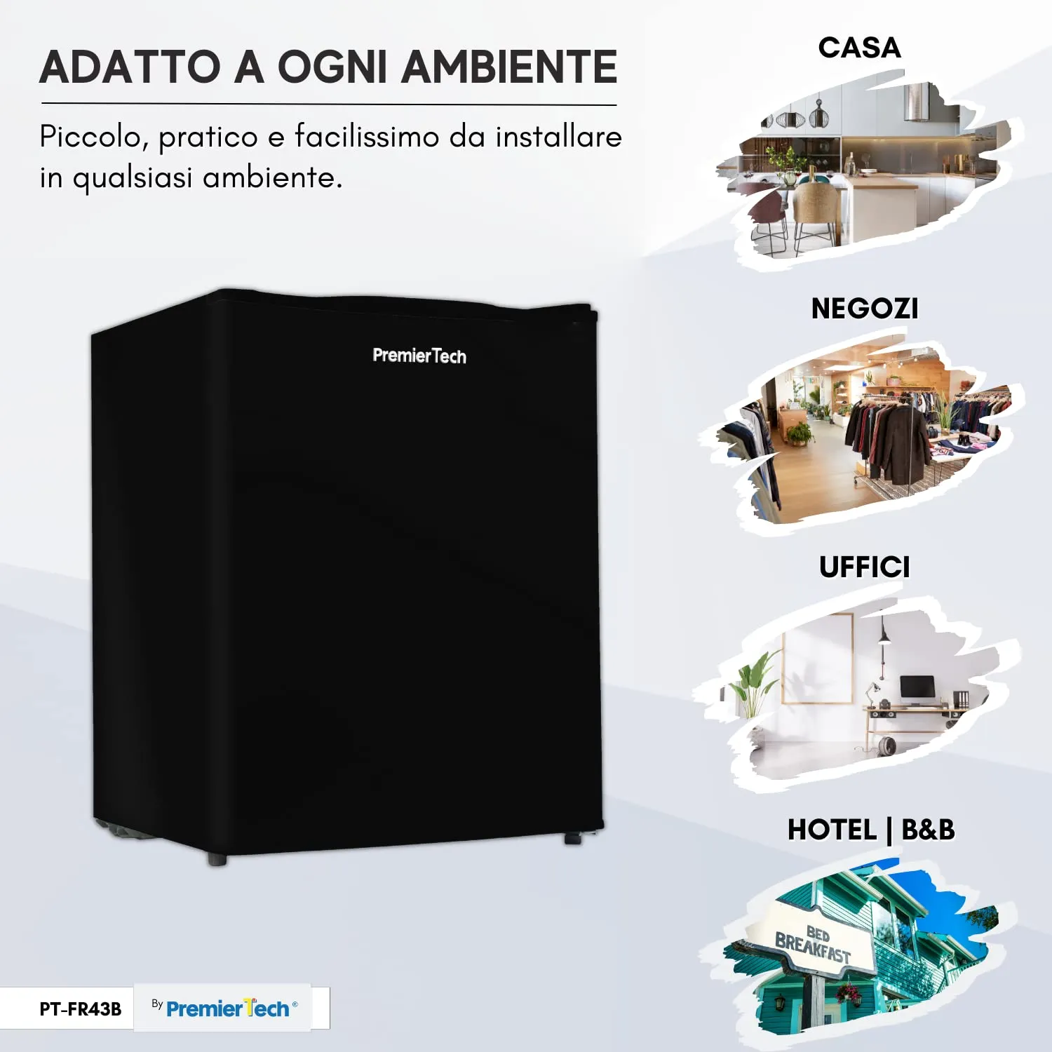 PremierTech Mini Congelatore da Tavolo 42 Litri Nero PT-FR43B - immagine 4