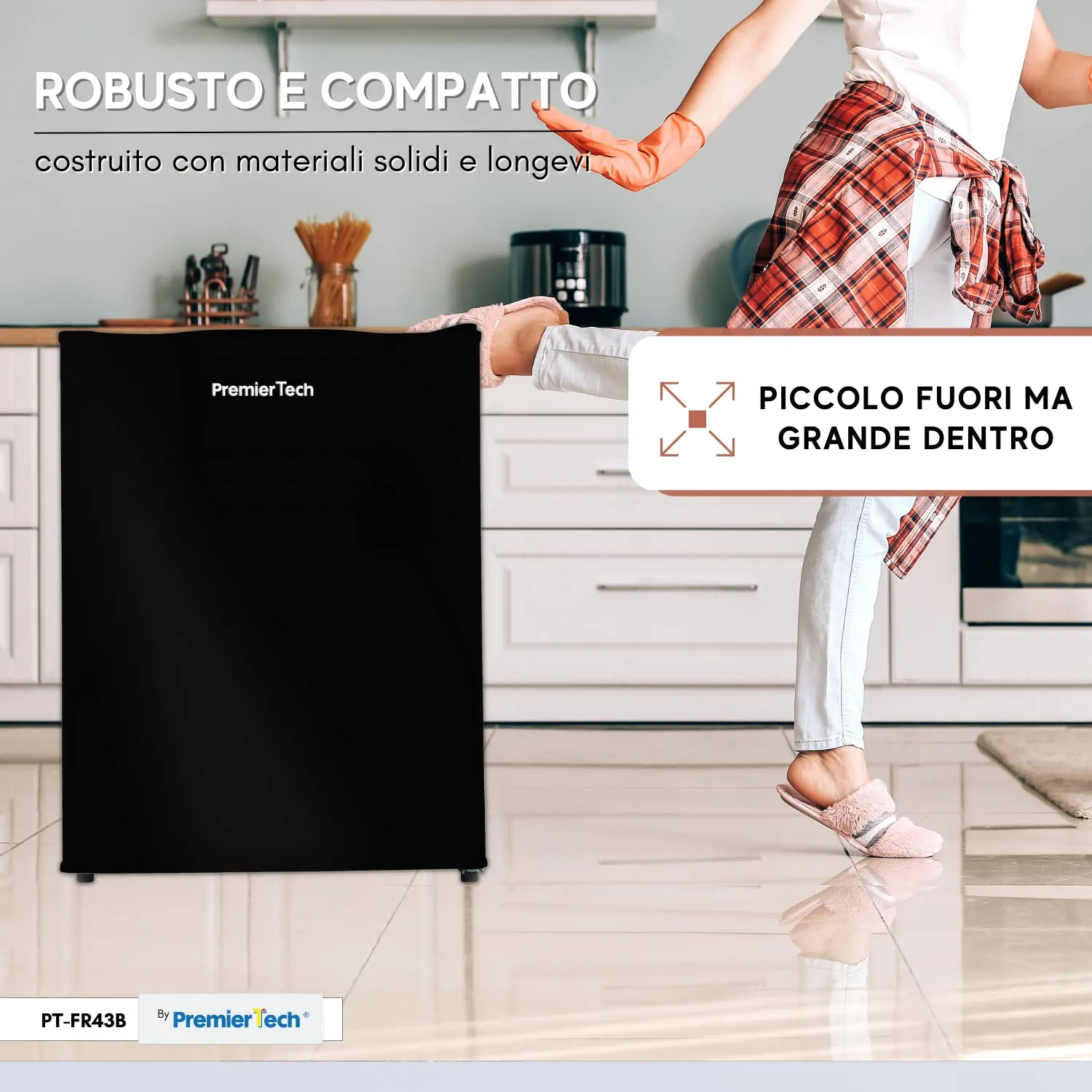 PremierTech Mini Congelatore da Tavolo 42 Litri Nero PT-FR43B - immagine 8