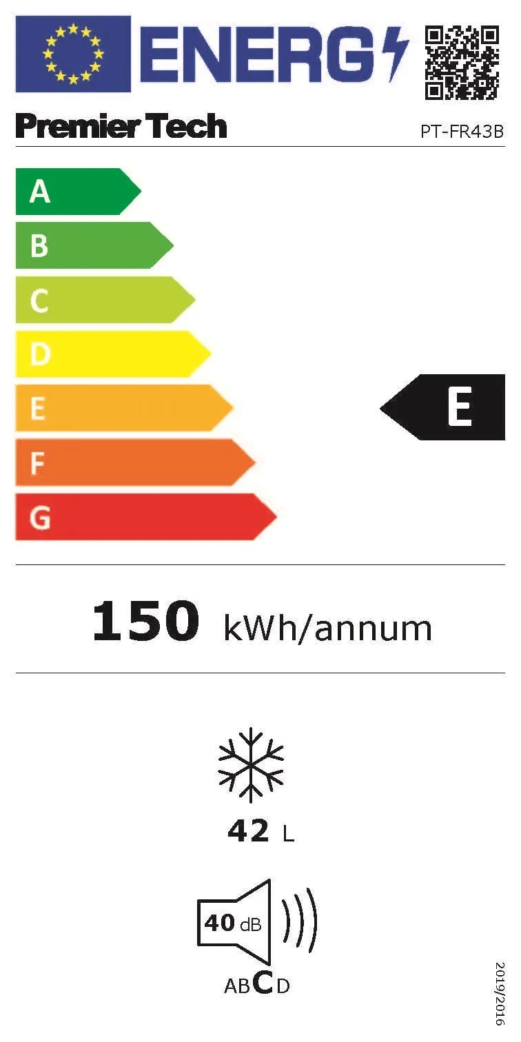 PremierTech Mini Congelatore da Tavolo 42 Litri Nero PT-FR43B - immagine 10