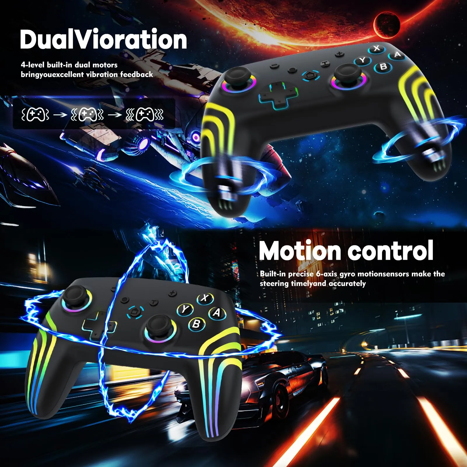 MYSTILUCK Controller Pro Wireless for Switch, Switch 2, Lite, OLED, PC - immagine 4